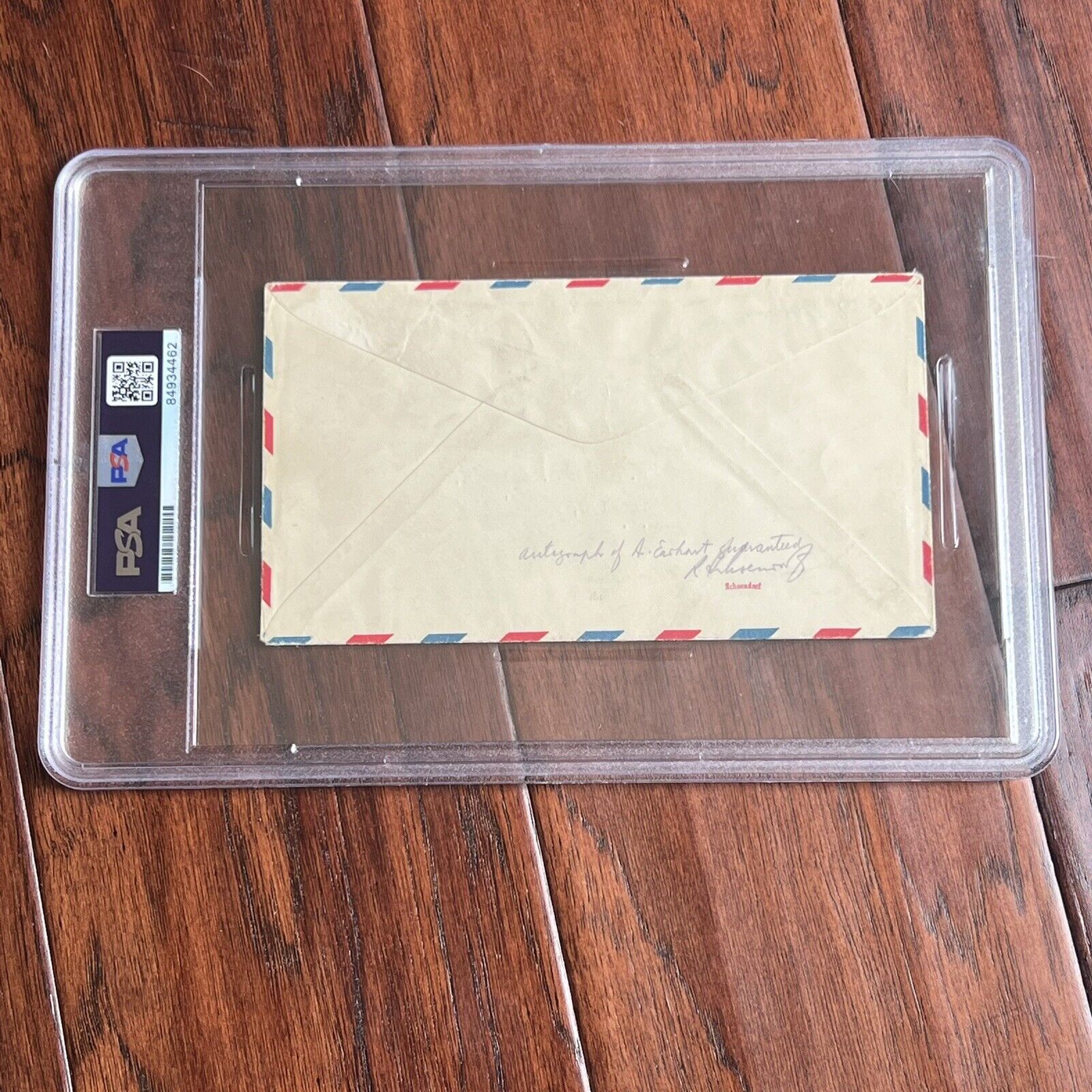 AMELIA EARHART * PSA/DNA * Encapsulated Autograph 1933 Air Race Cover Signed