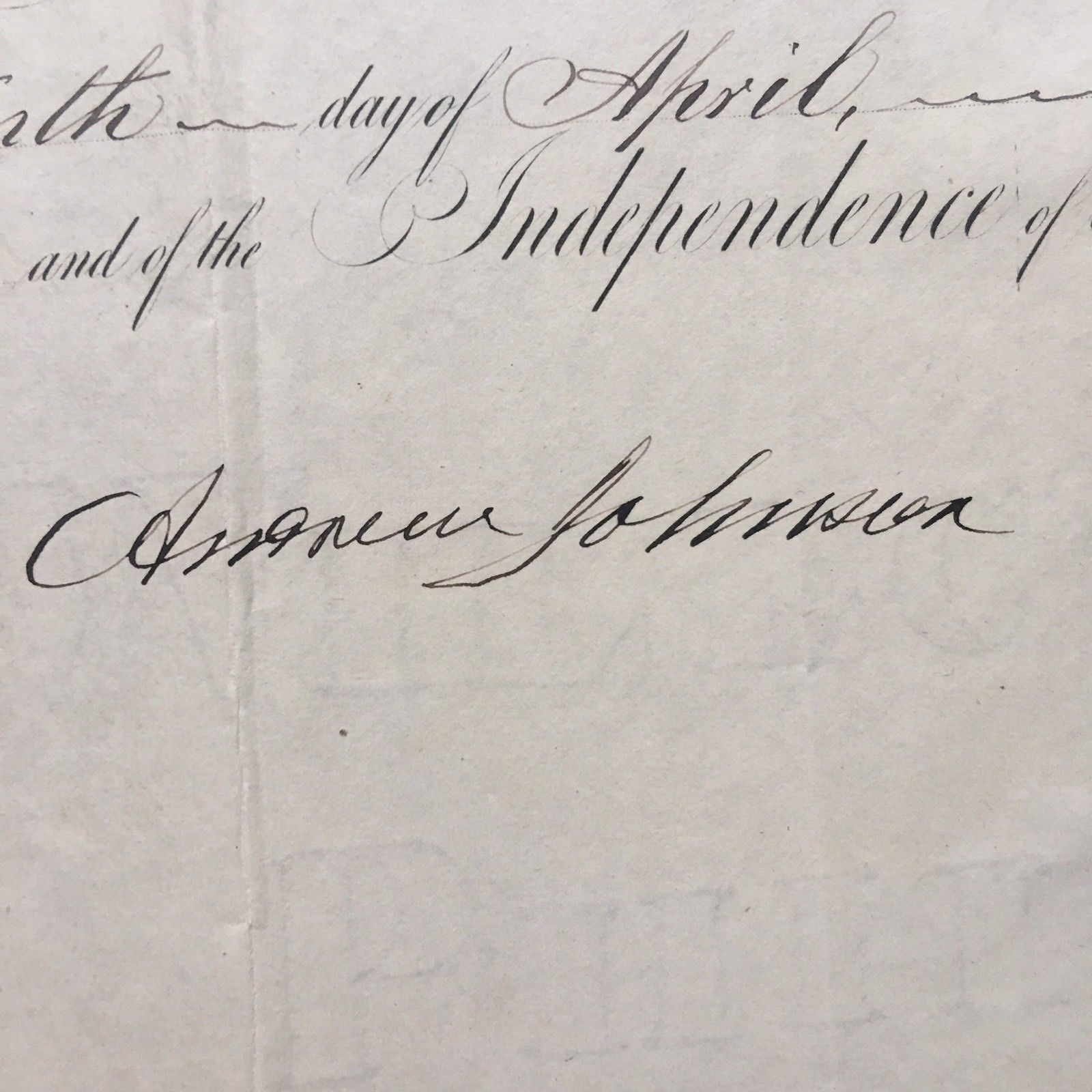 ANDREW JOHNSON & WILLIAM SEWARD * hand SIGNED AUTOGRAPH Doc * As President