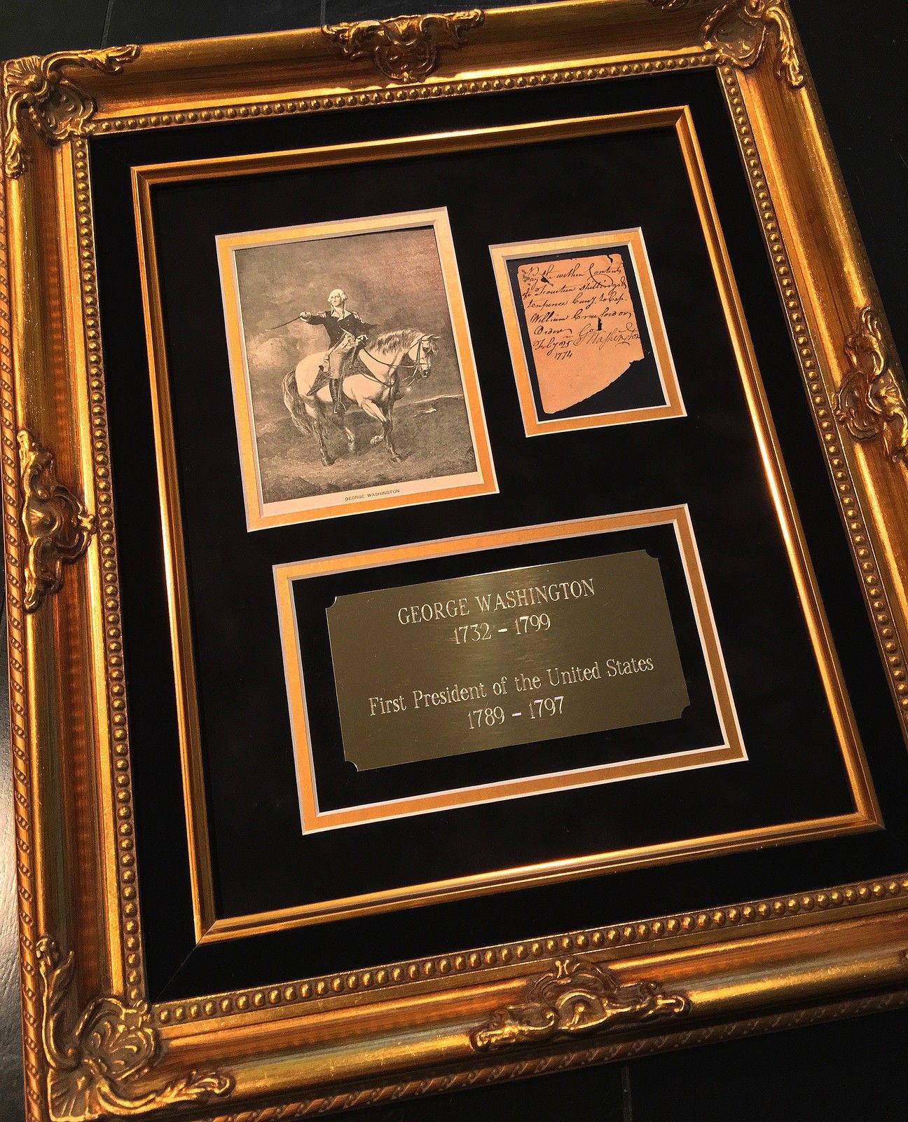 GEORGE WASHINGTON * PSA/DNA * 1774 Scarce Autograph Signed * President * General