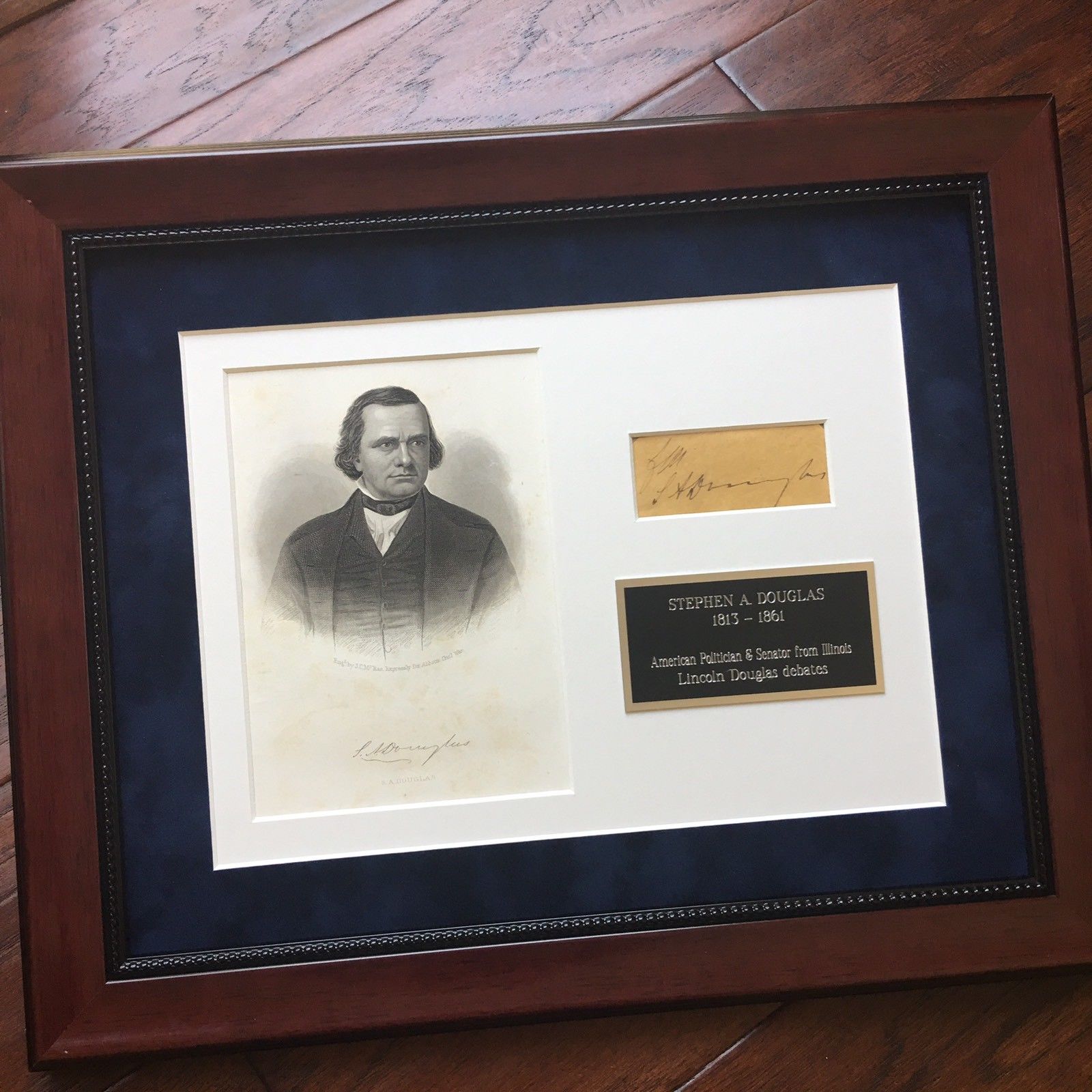 STEPHEN A. DOUGLAS * Authentic AUTOGRAPH * SIGNED Free Frank * Lincoln Debate