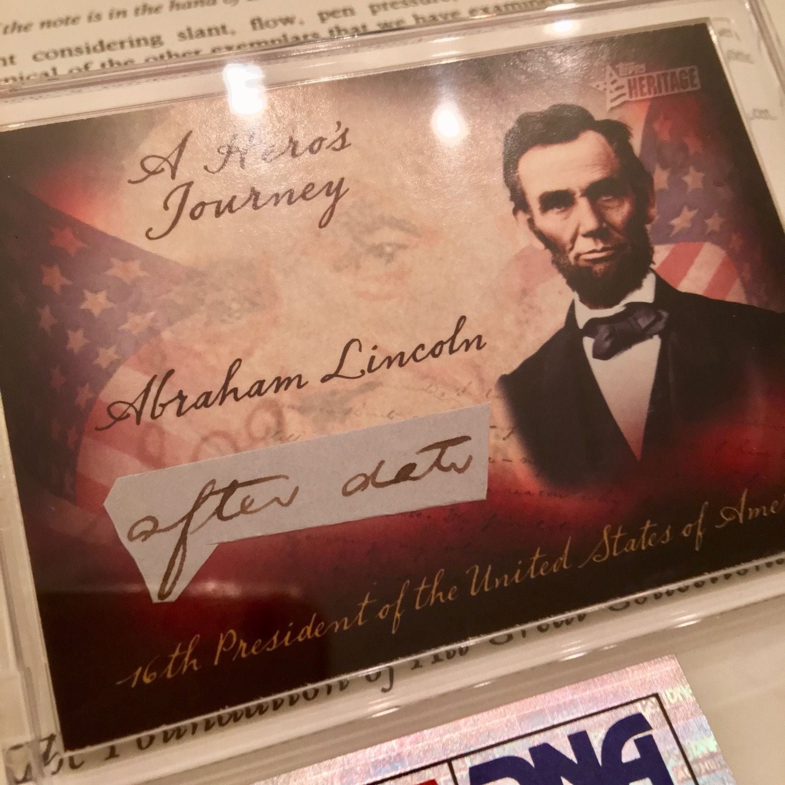 ABRAHAM LINCOLN PSA/DNA Handwritten Cut Word AFTER DATE not Autograph or Signed