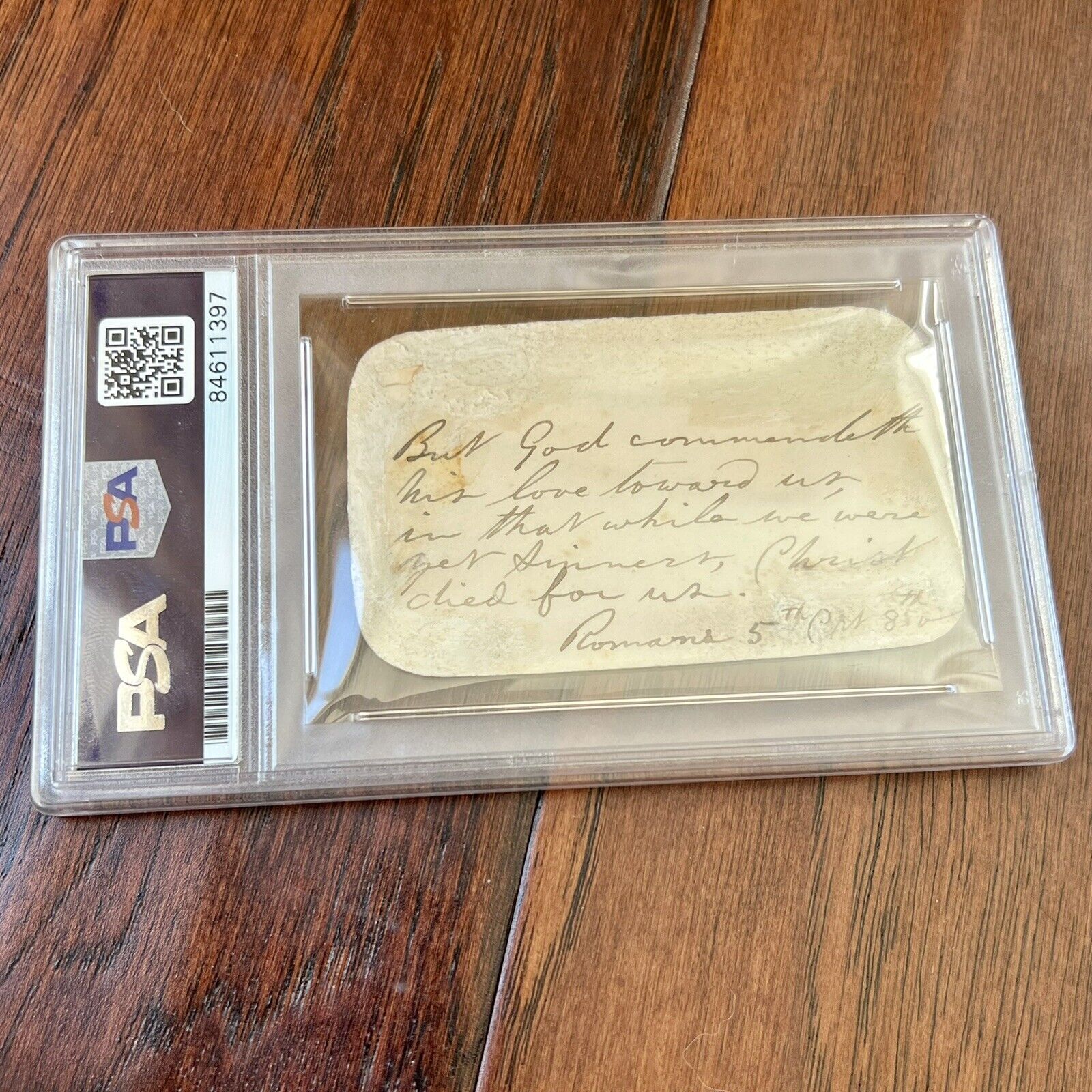 BOSTON CORBETT * PSA/DNA * Autograph Signed Bible Verse Abraham Lincoln Avenger`