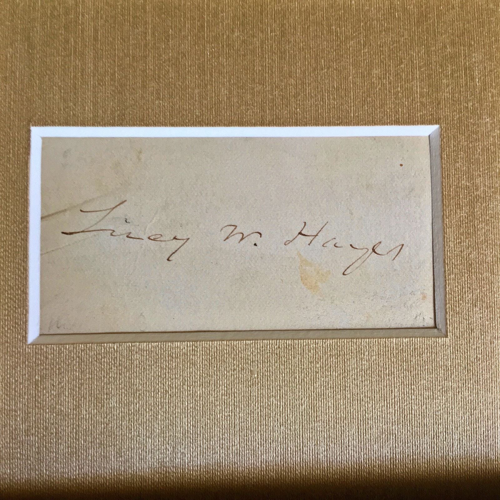 President RUTHERFORD B. HAYES and LUCY WEBB HAYES Autograph Duo Signed