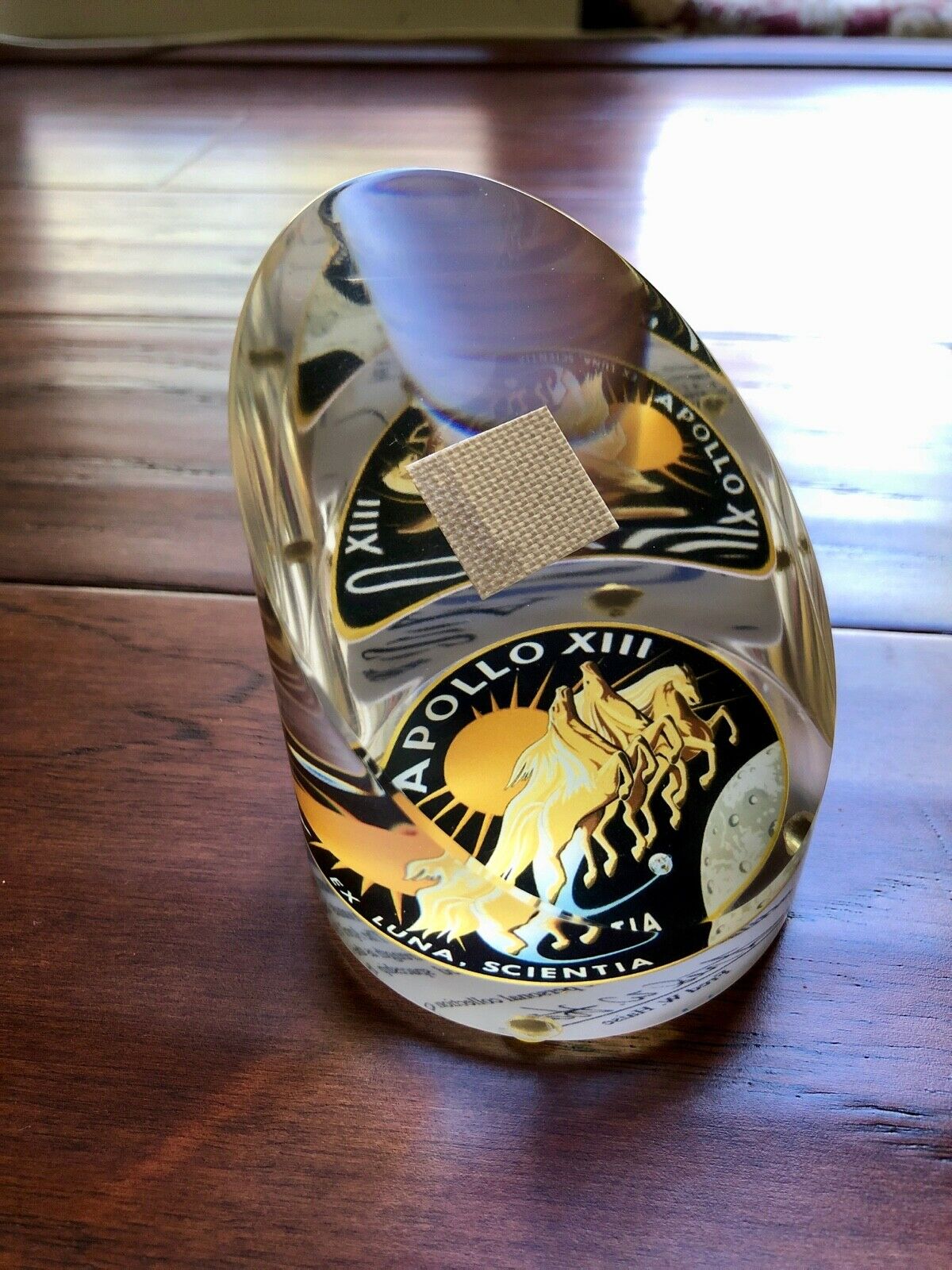 APOLLO 13 * Fred Haise Signed & Certified Fabric FLOWN AROUND THE MOON *