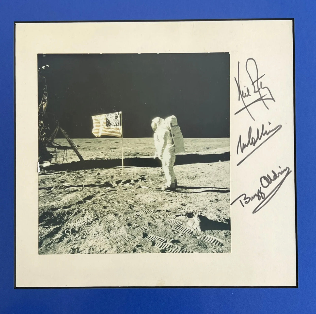 APOLLO 11 * PSA * 1969 Crew Signed Autograph Photo * Neil Armstrong Buzz Aldrin