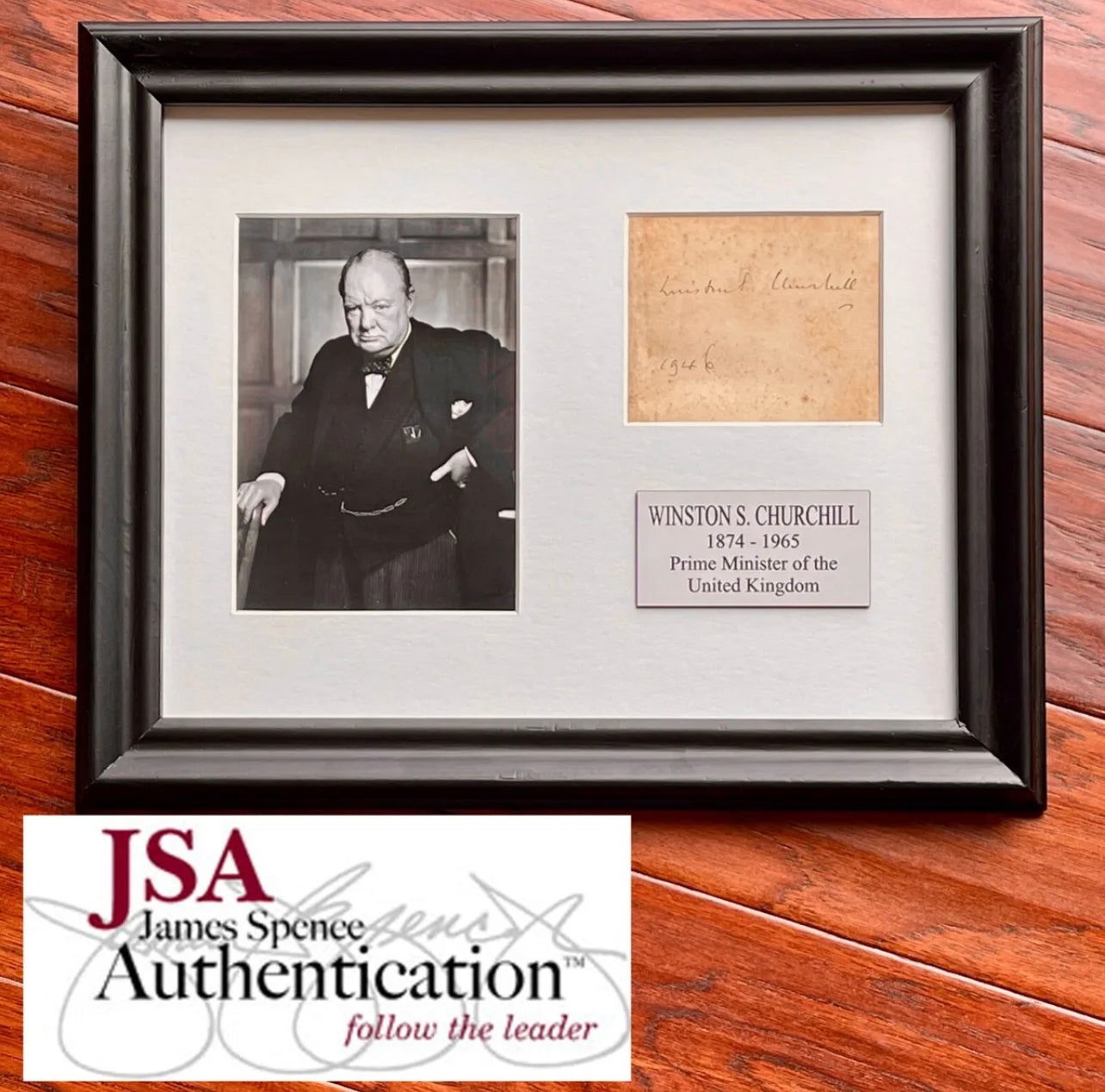 WINSTON CHURCHILL * JSA * UK Prime Minister AUTOGRAPH Cut Signature SIGNED 1946