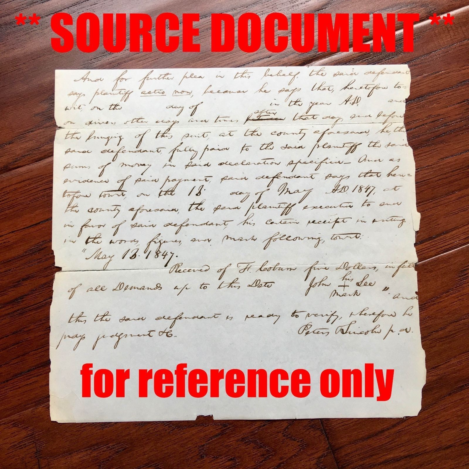 ABRAHAM LINCOLN * PSA/DNA * Handwritten Cut Words * not Autograph or Signed