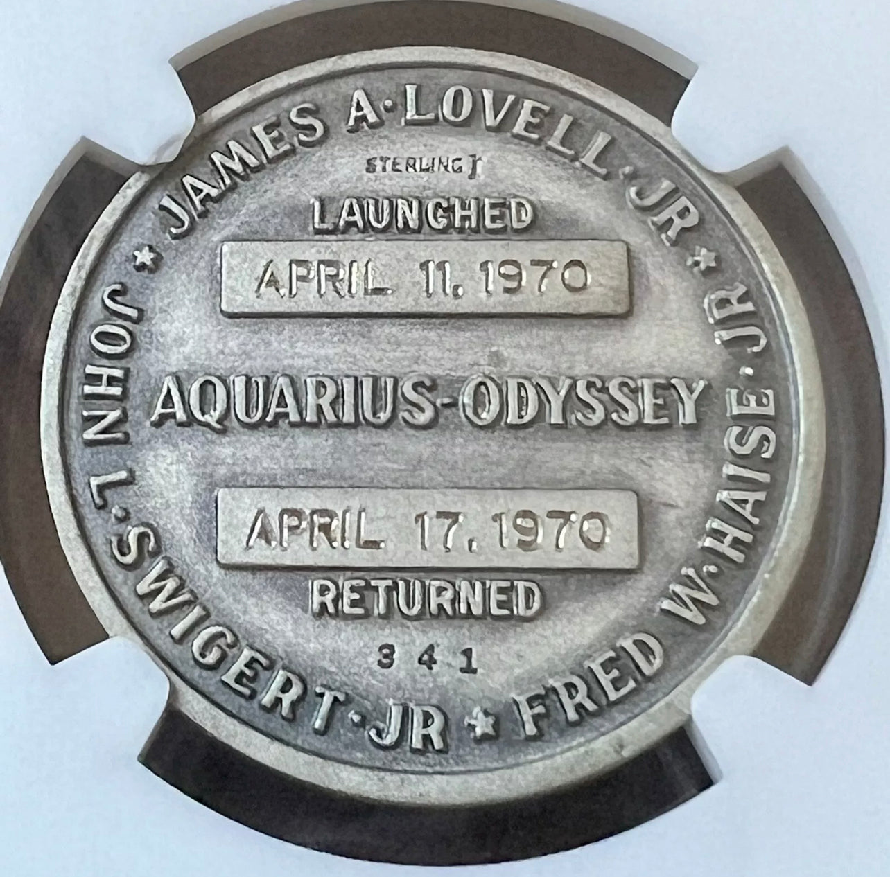 APOLLO 13 * Flown Robbins Medallion * NASA Story Musgrave Signed LOA NGC