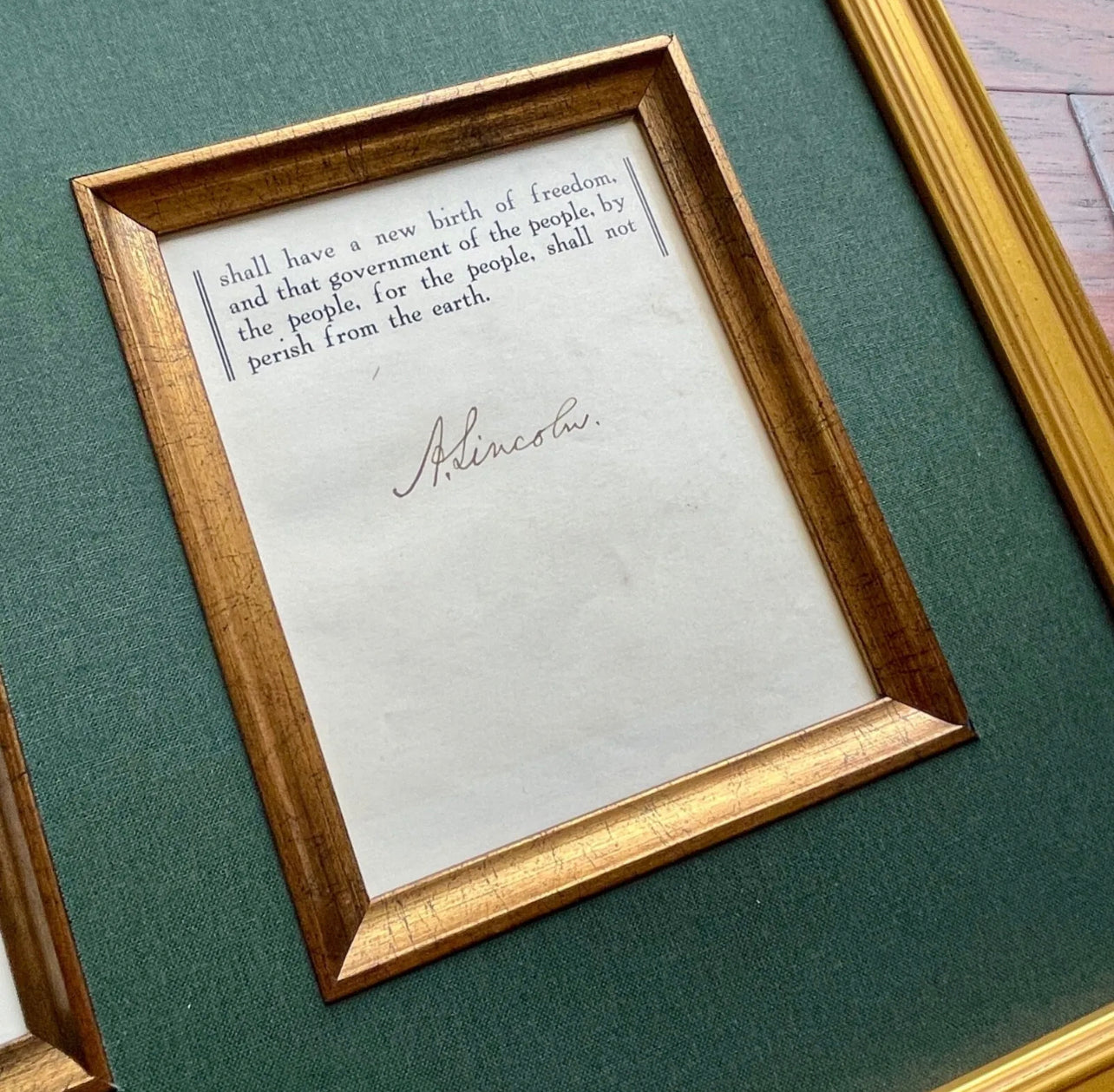 ABRAHAM LINCOLN * PSA * Autograph GETTYSBURG ADDRESS Souvenir Signed Signature