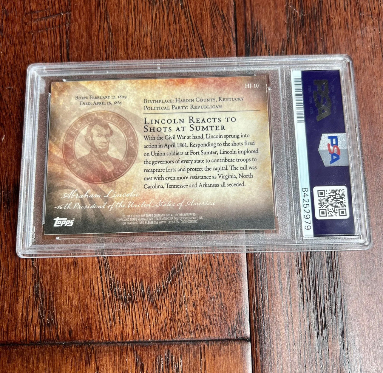 ABRAHAM LINCOLN * PSA/DNA * Authentic Autograph Signature as “Lincoln” Signed