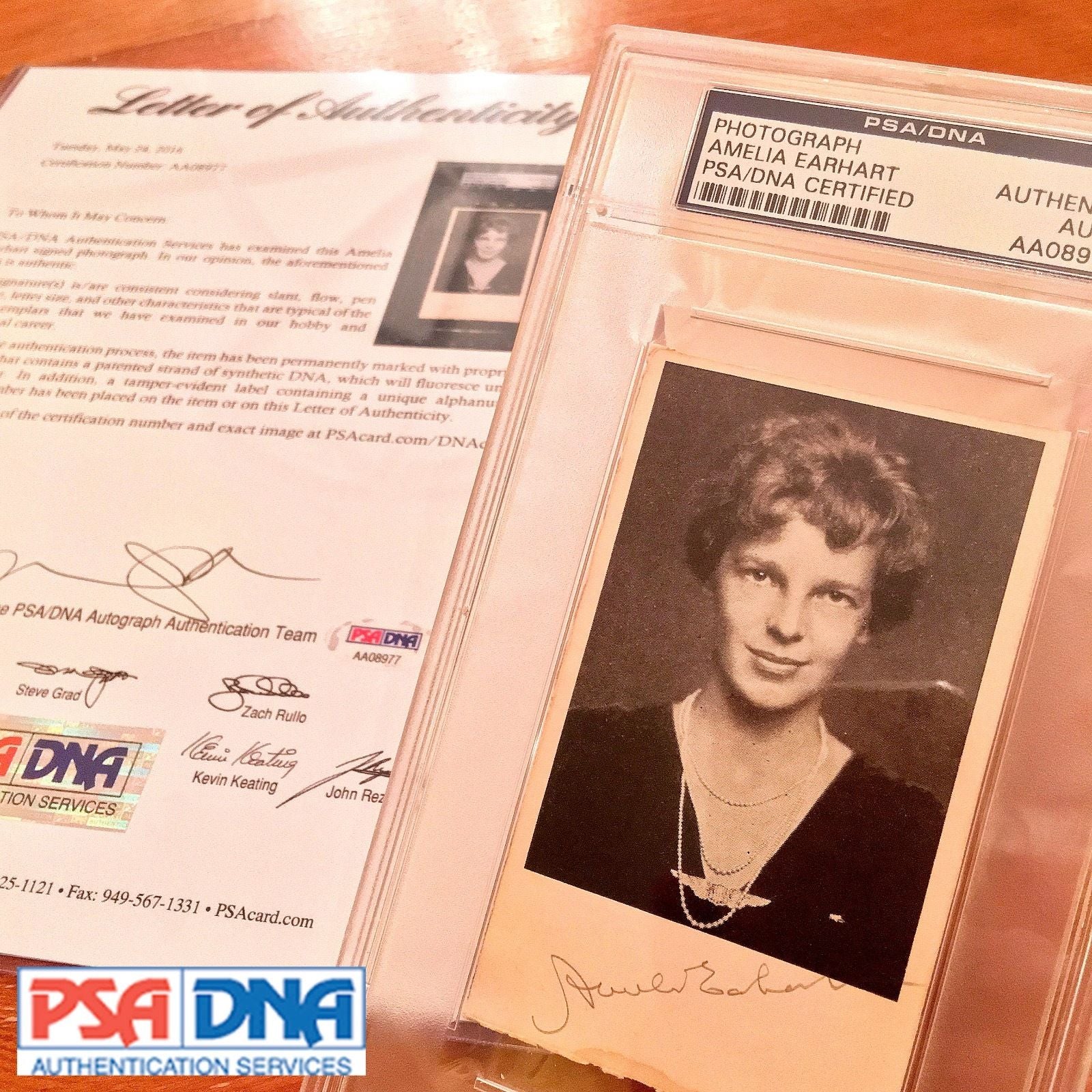 AMELIA EARHART * PSA/DNA * Legendary Aviator * Rare SIGNED PHOTO * AUTOGRAPH