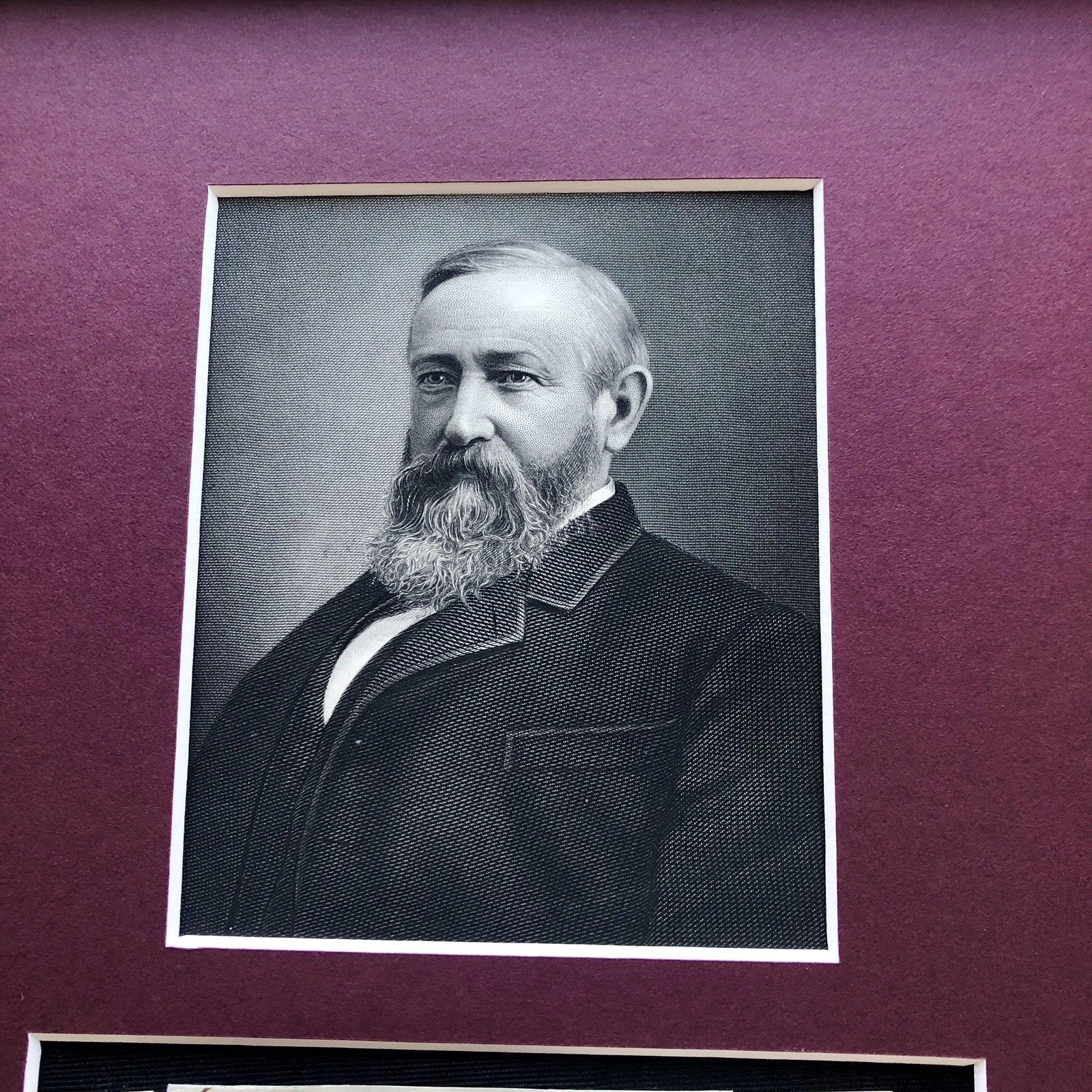 BENJAMIN HARRISON * Genuine SIGNED Clipped AUTOGRAPH * President Signature