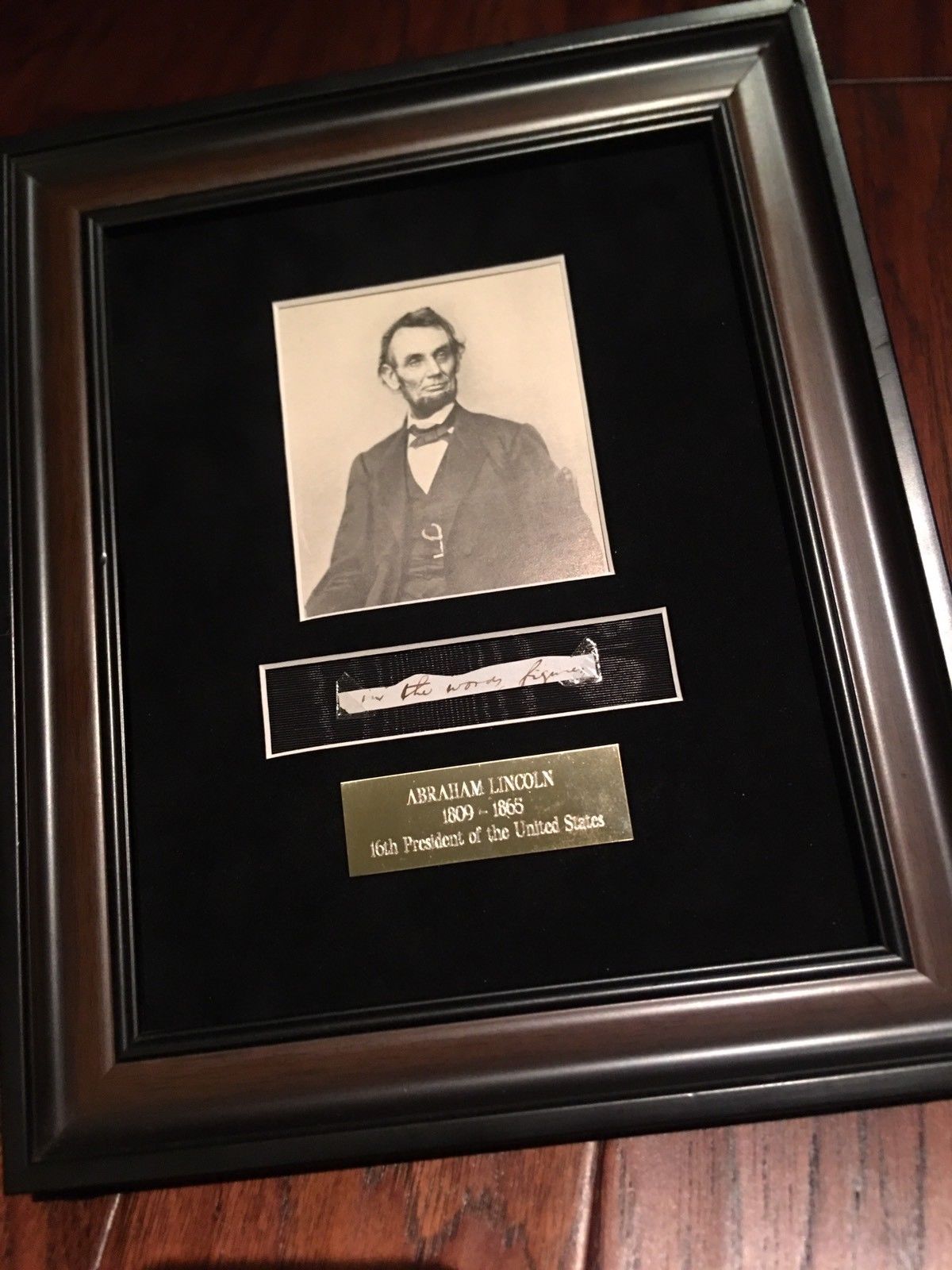 ABRAHAM LINCOLN * PSA/DNA * 5 Handwritten Cut Words * not Autograph or Signed