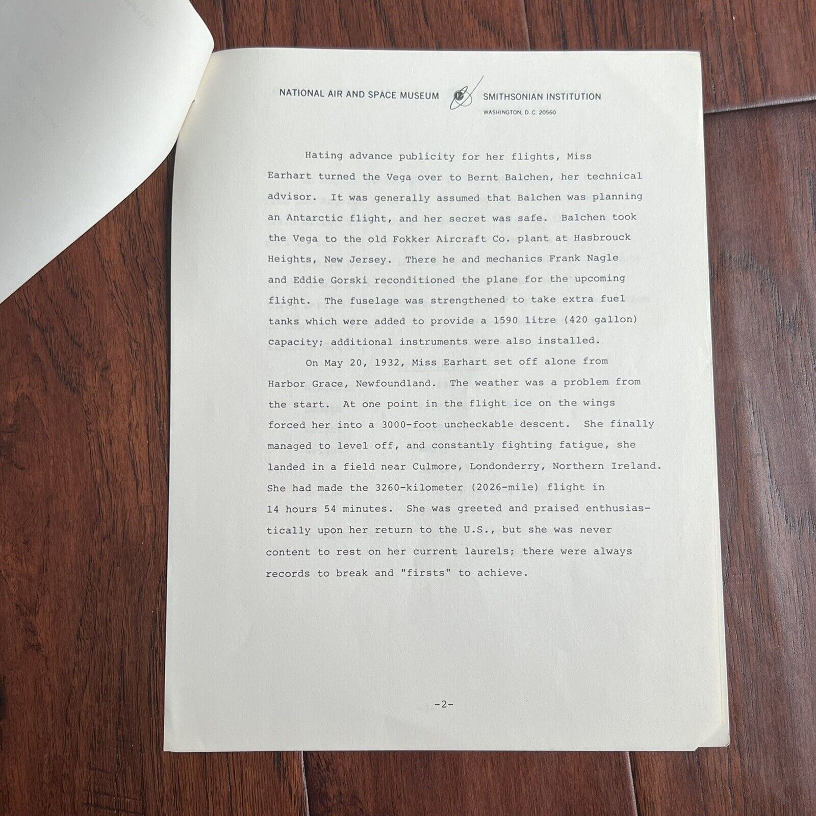 AMELIA EARHART * Original Flown Vega 5B Fabric * From Smithsonian Institute