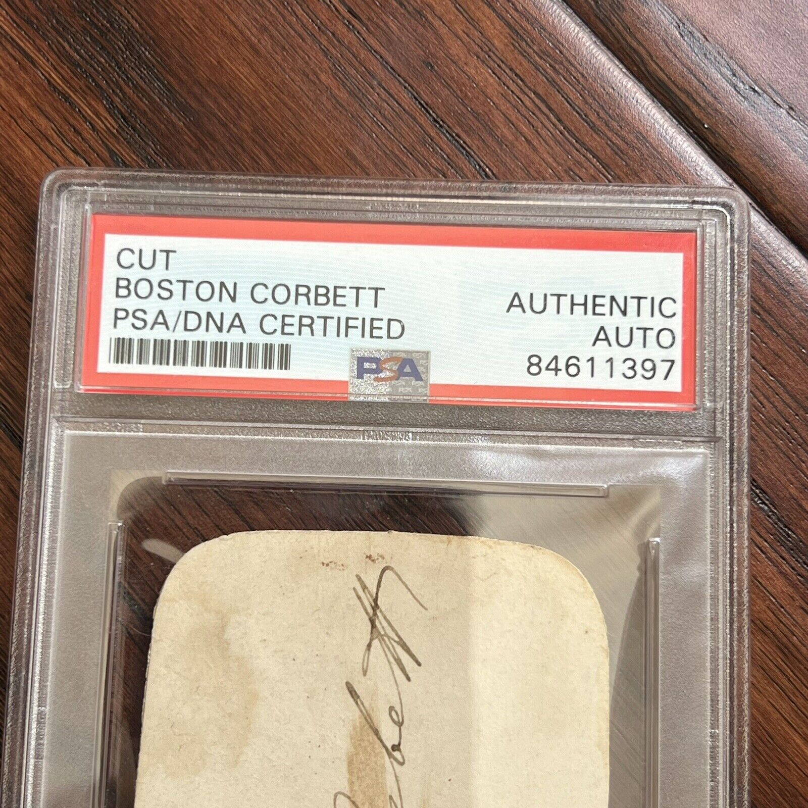 BOSTON CORBETT * PSA/DNA * Autograph Signed Bible Verse Abraham Lincoln Avenger`