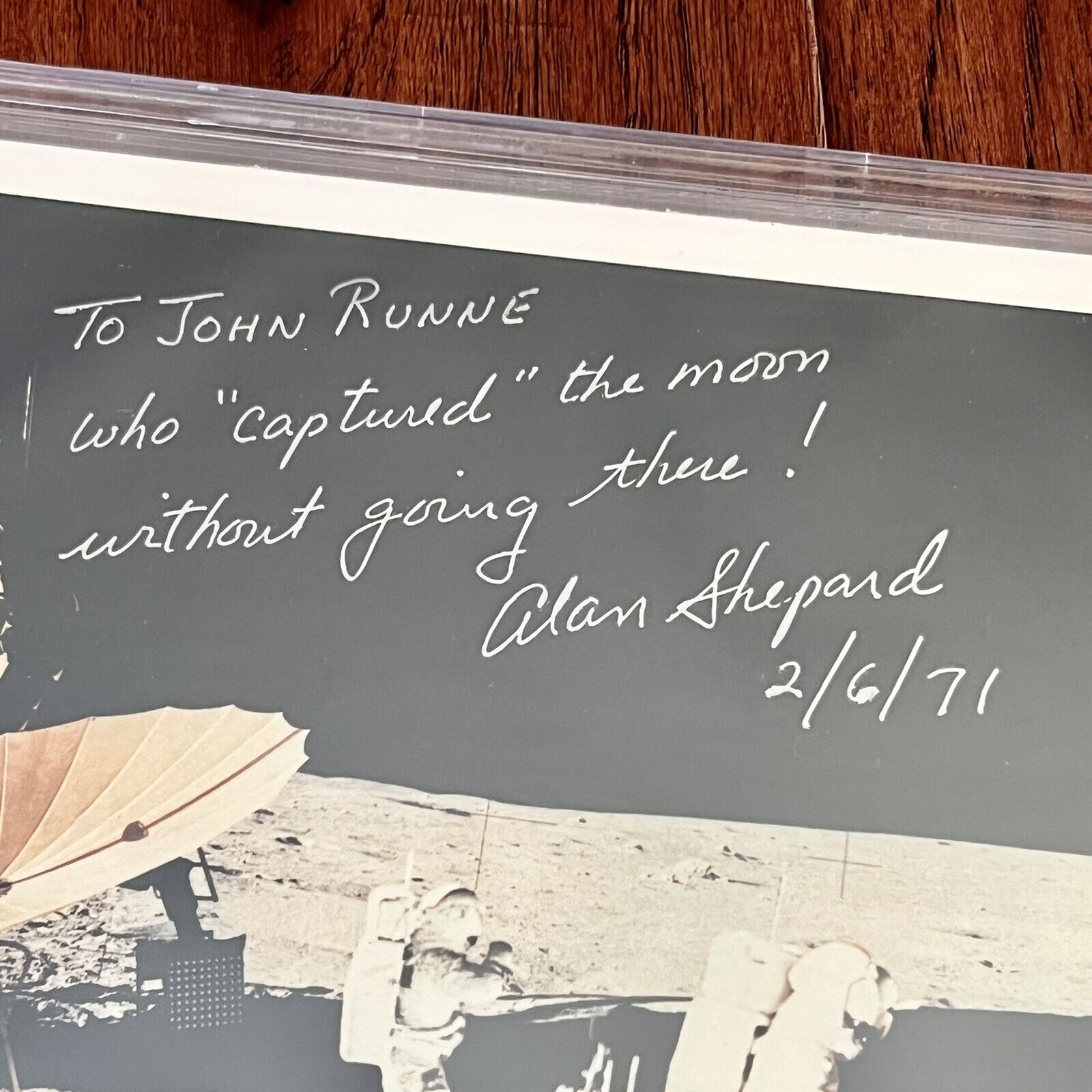 ALAN SHEPARD * Beckett BAS * Golfing Shot Signed and Dated Autograph * Apollo 14