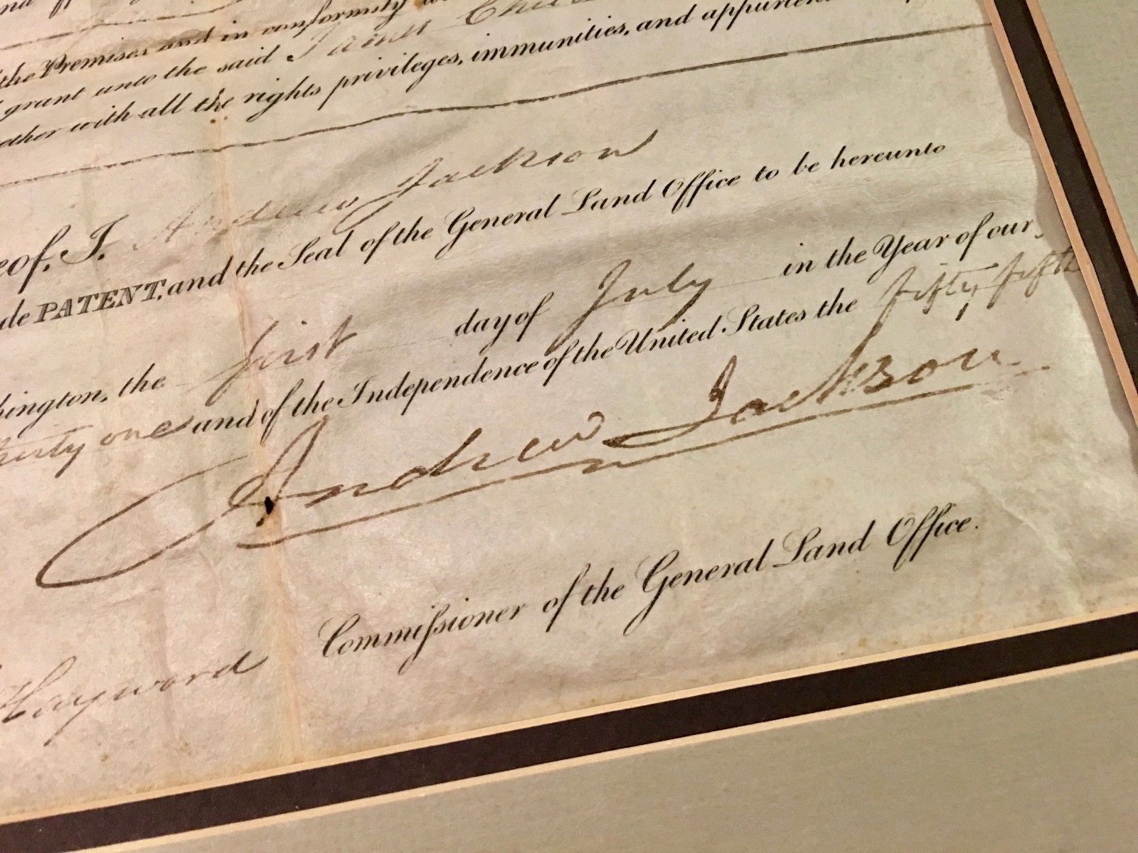 ANDREW JACKSON * AUTOGRAPH 1831 Land Grant SIGNED * As PRESIDENT * Ohio