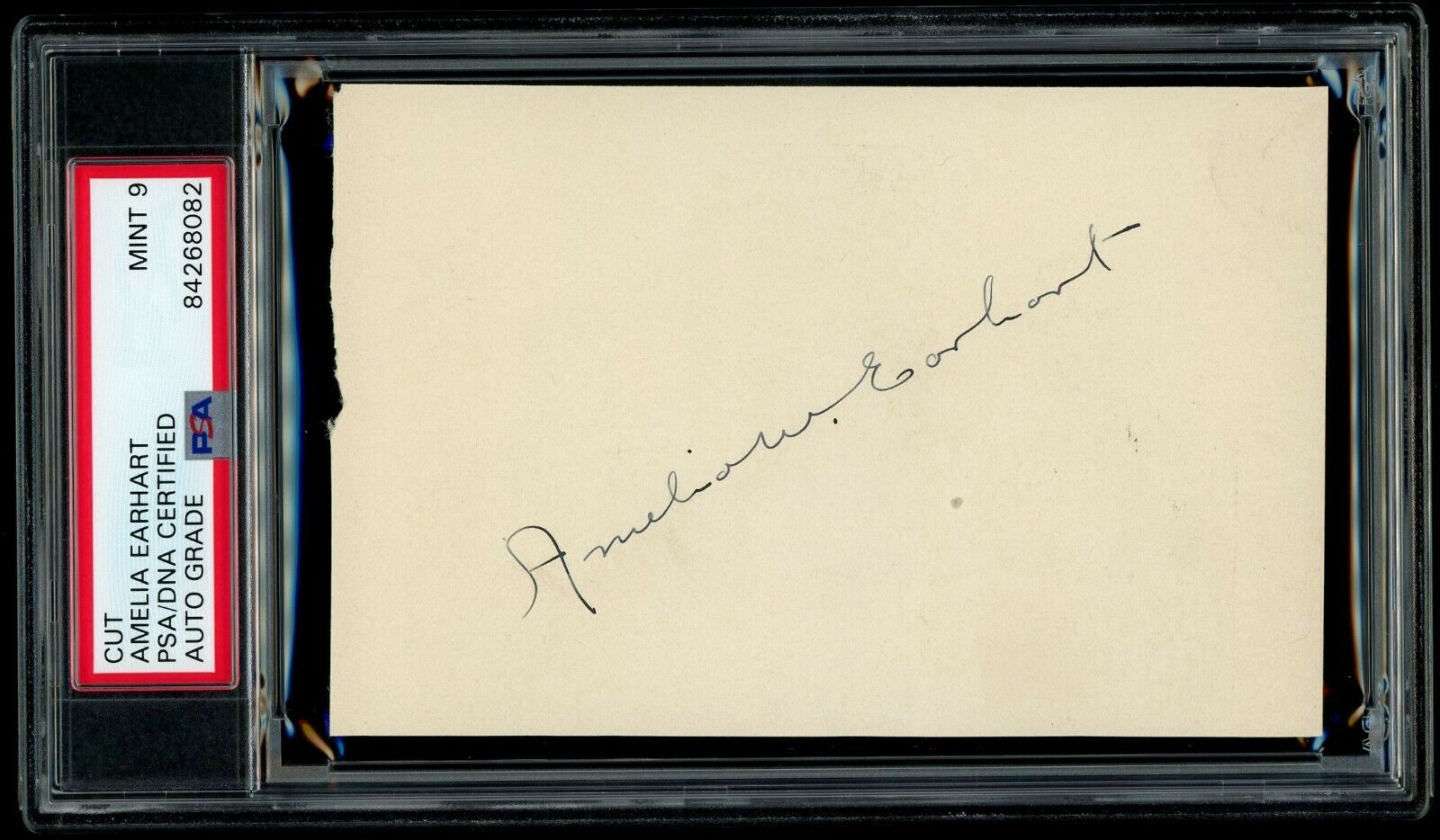 AMELIA EARHART * PSA/DNA Mint 9 * Encapsulated Autograph Full Signature Signed *