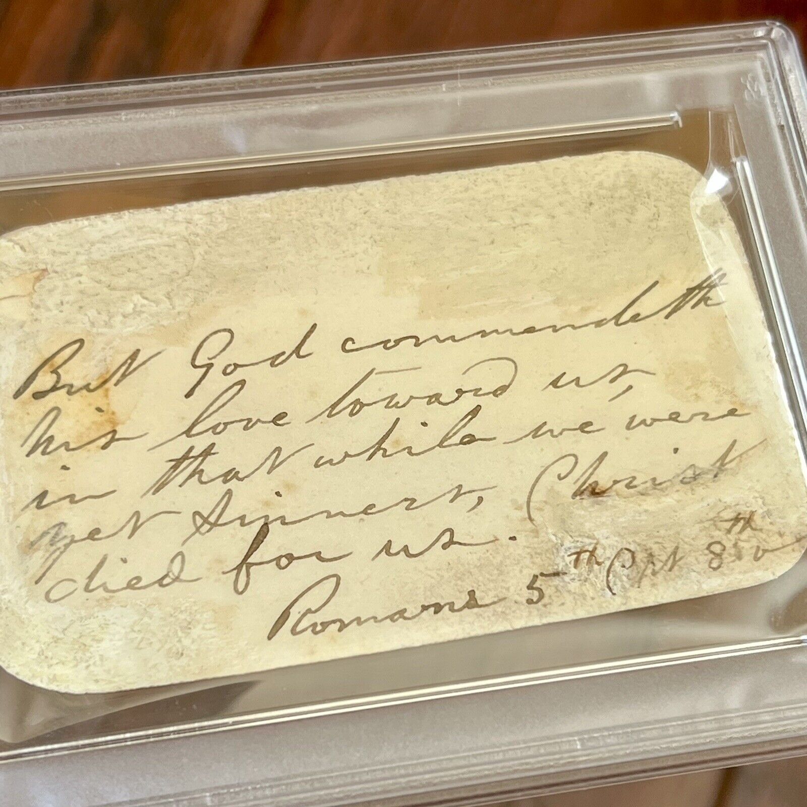 BOSTON CORBETT * PSA/DNA * Autograph Signed Bible Verse Abraham Lincoln Avenger`