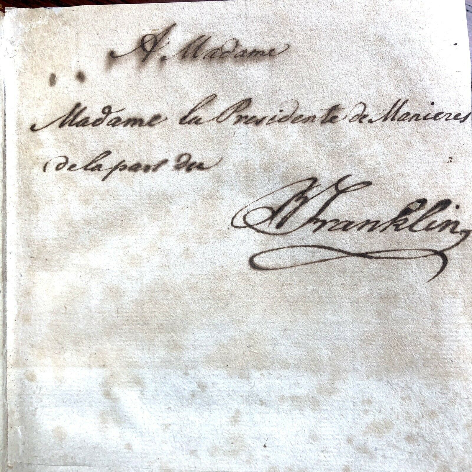 BENJAMIN FRANKLIN * BAS * Signed 1783 Declaration of Independence Book Autograph