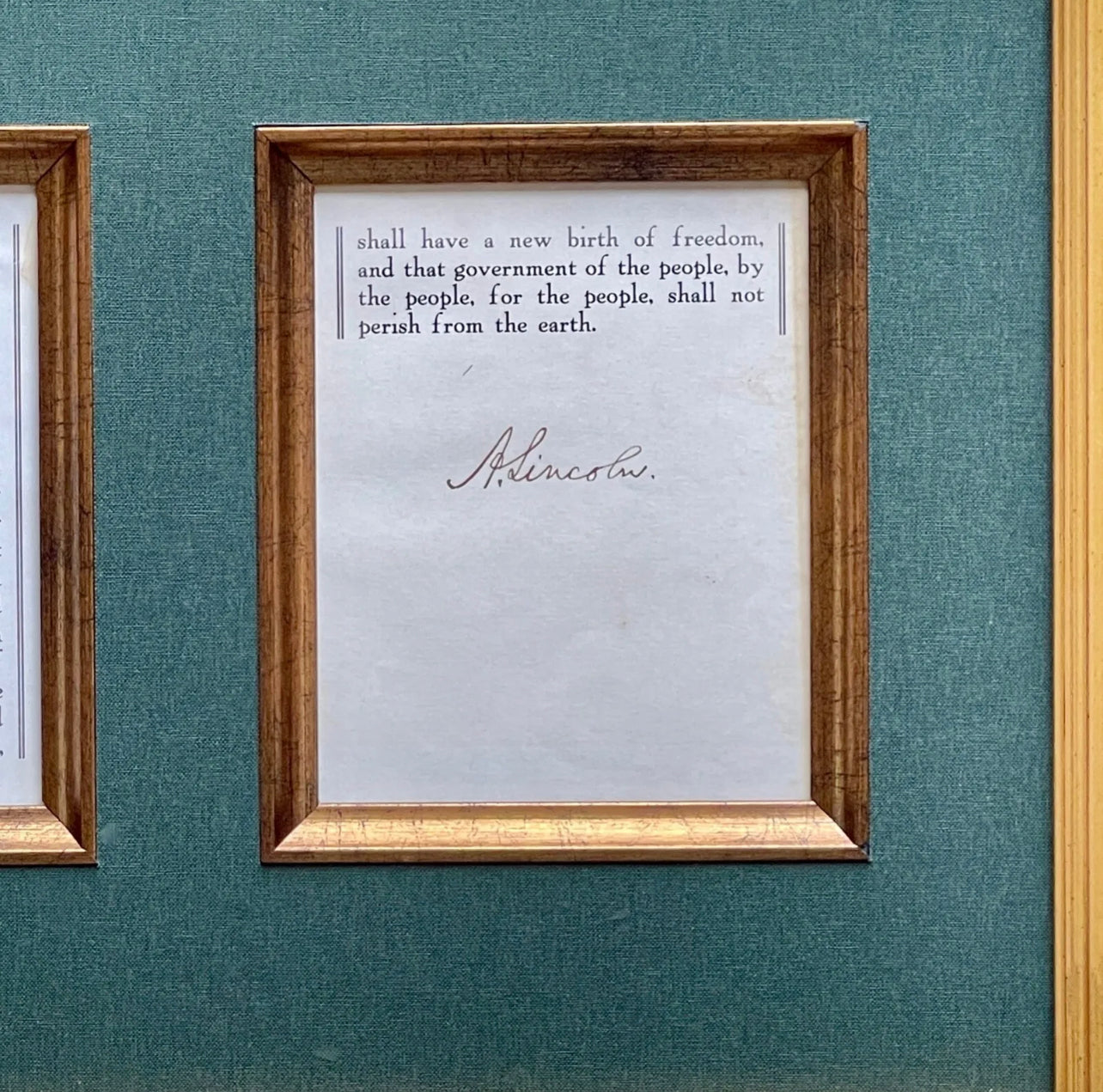 ABRAHAM LINCOLN * PSA * Autograph GETTYSBURG ADDRESS Souvenir Signed Signature