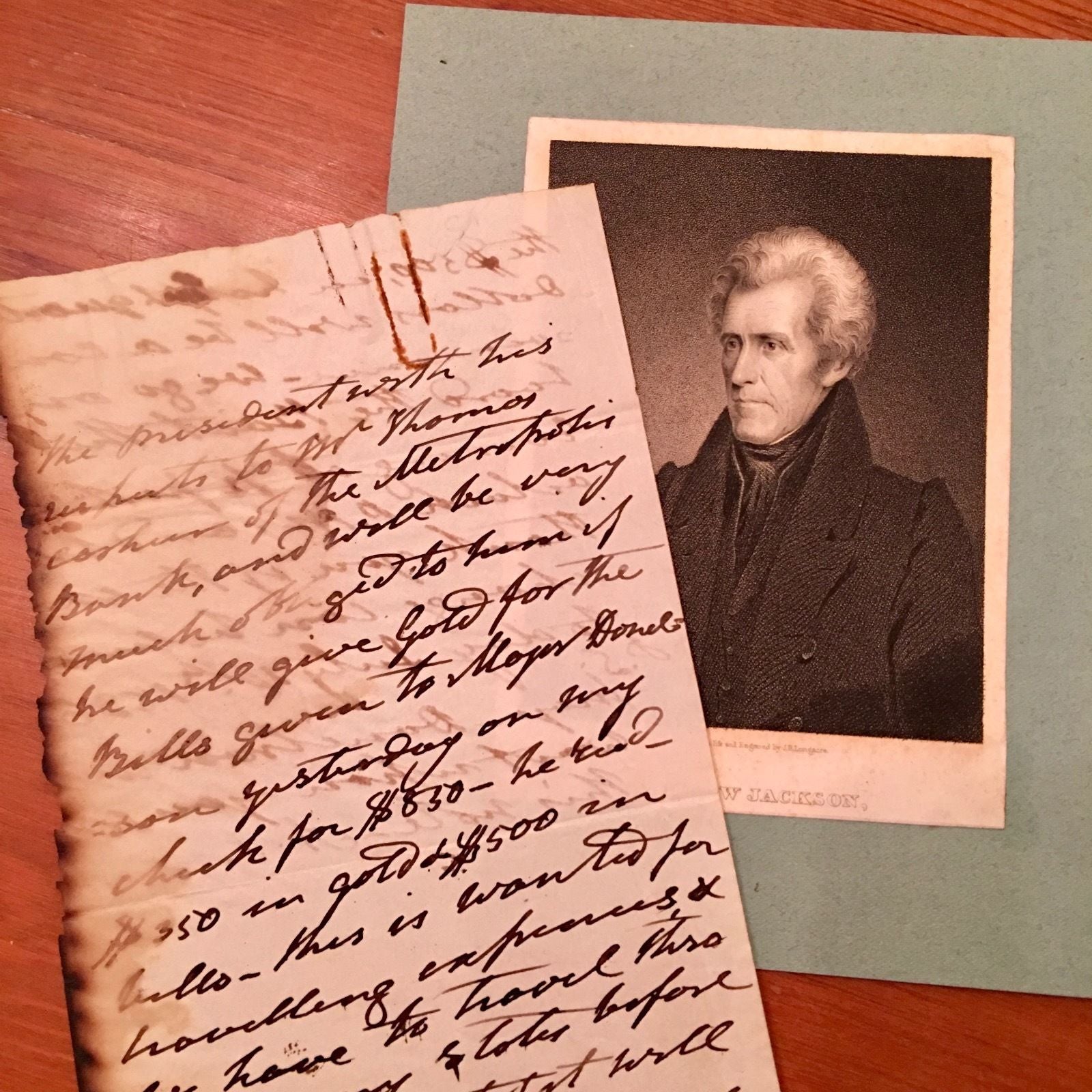 ANDREW JACKSON Autograph Letter Signed AS PRESIDENT * Antique Leather Portfolio