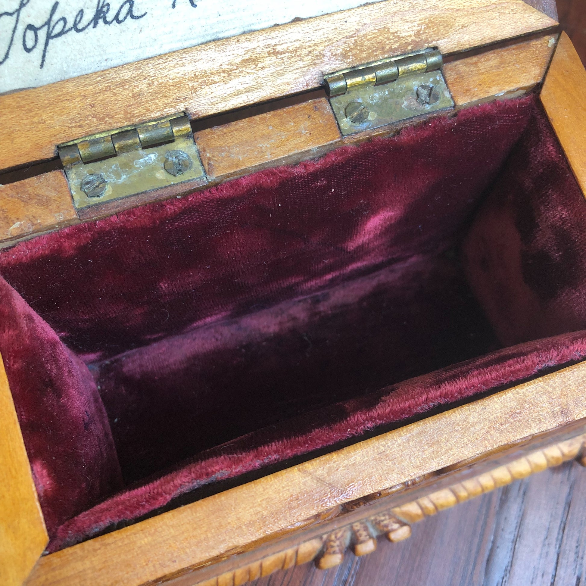 BOSTON CORBETT * Personally Owned and Carved Box * Abraham Lincoln Avenger