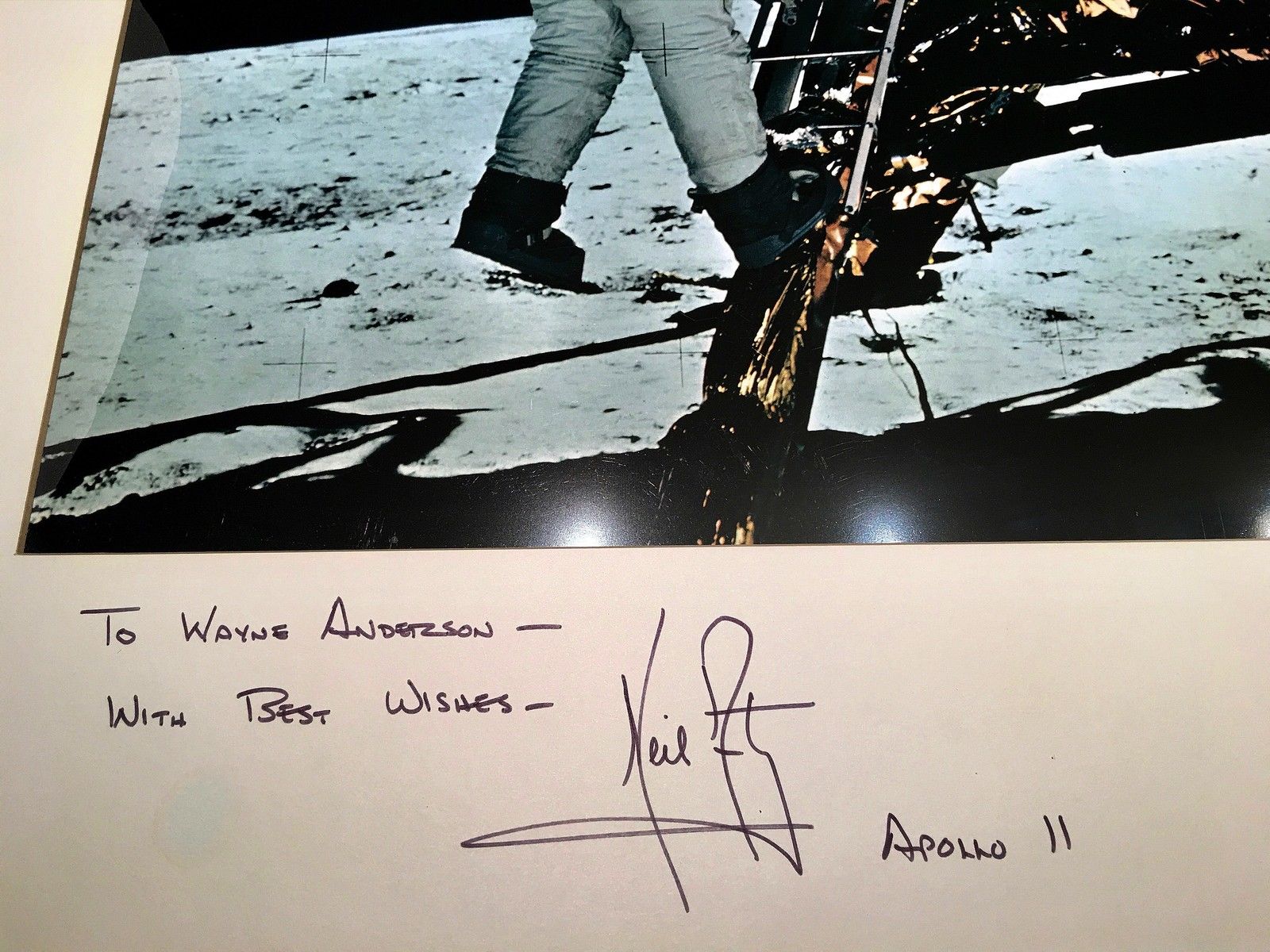 NEIL ARMSTRONG  XXL Moon Ladder Autograph SIGNED ZARELLI COA