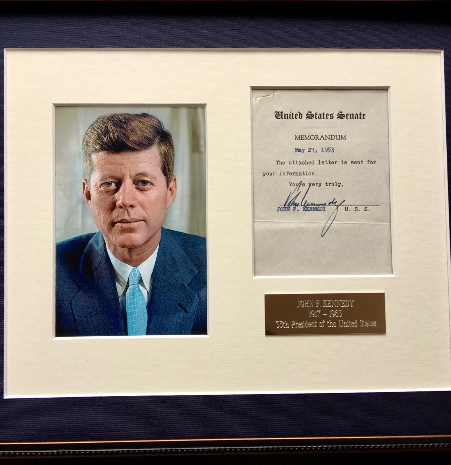 JOHN F. KENNEDY * JSA COA * Scarce Authentic JFK AUTOGRAPH Signed * President