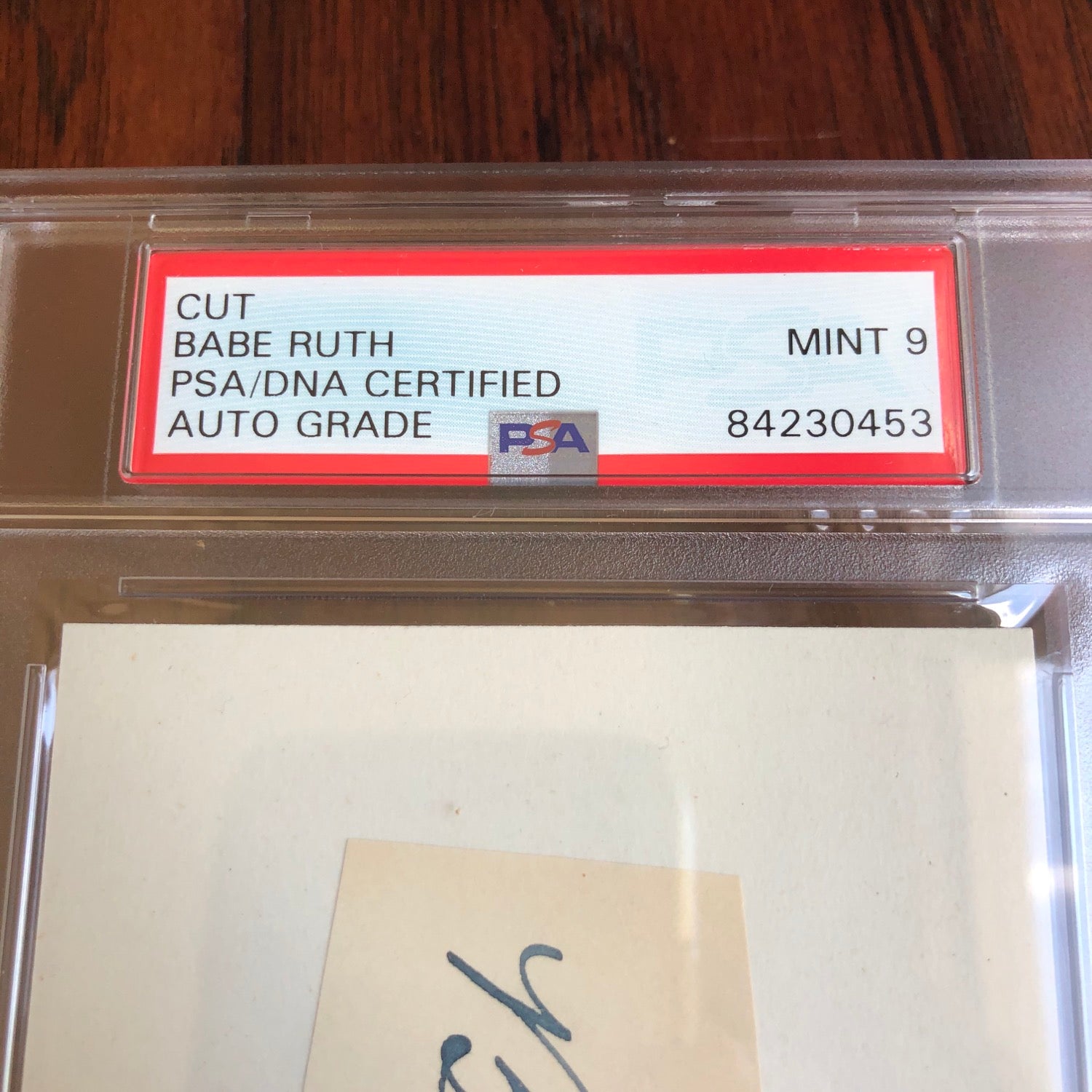 BABE RUTH * PSA/DNA * Mint 9 Graded Autograph Encapsulated Signed Slabbed Yankee