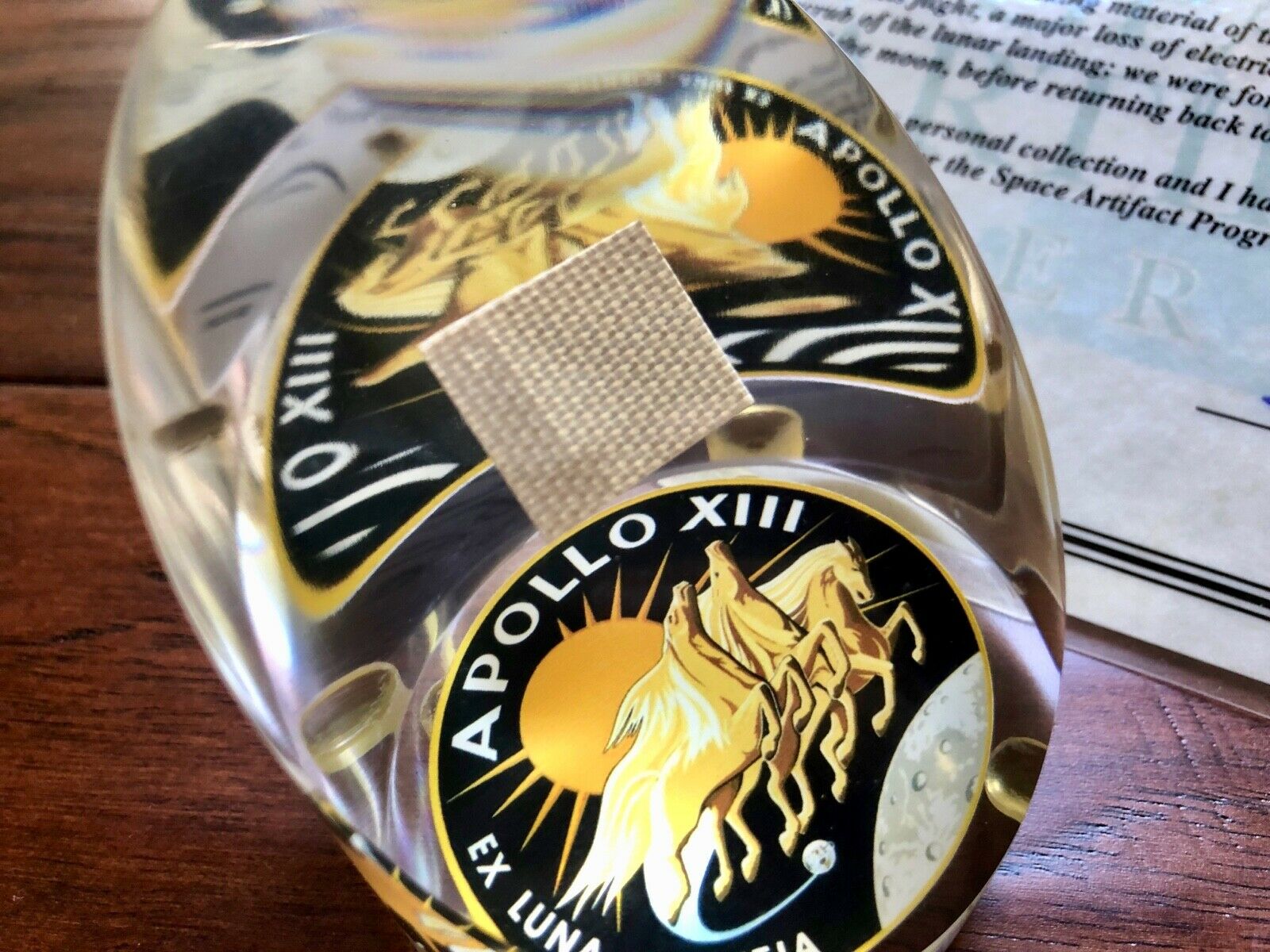 APOLLO 13 * Fred Haise Signed & Certified Fabric FLOWN AROUND THE MOON *