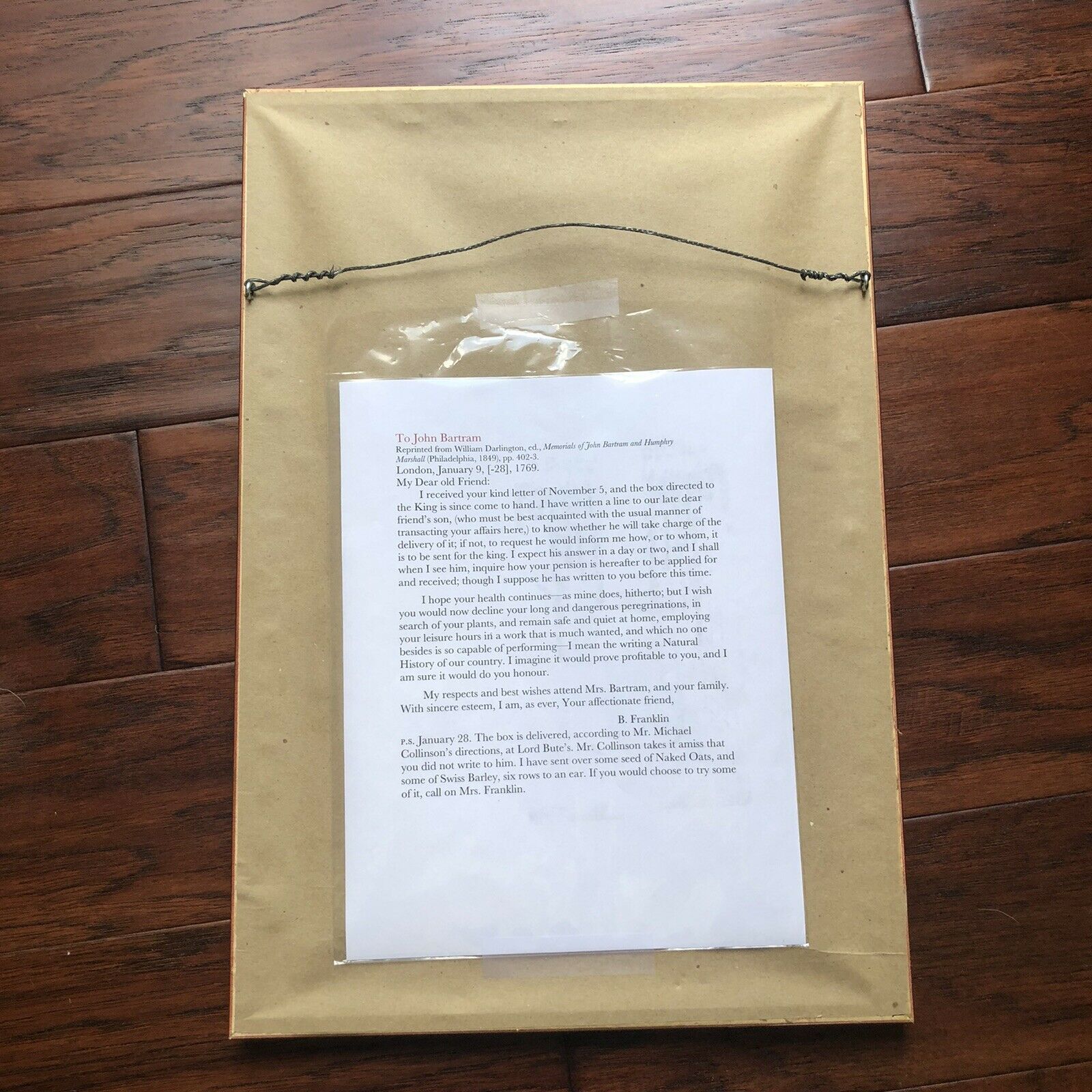 BENJAMIN FRANKLIN * PSA/DNA * Signed Handwritten Autograph RE: Box To George III