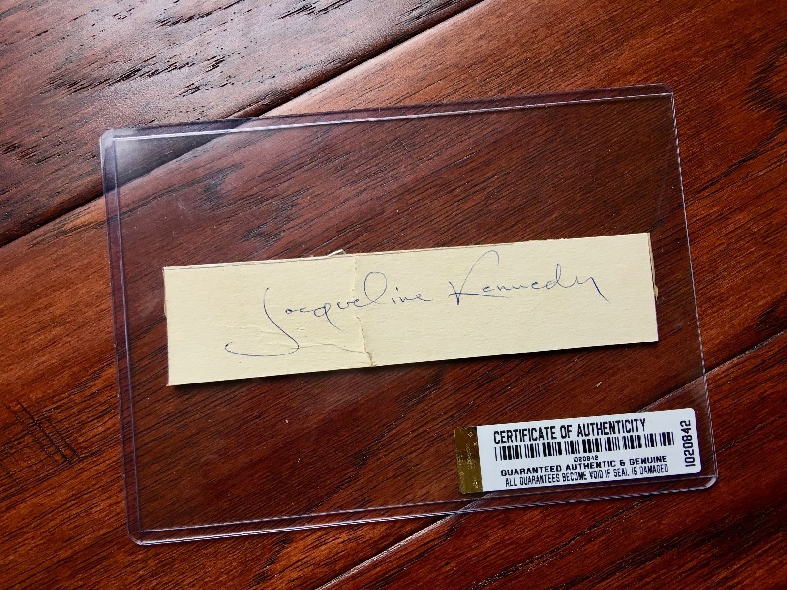 JACQUELINE KENNEDY * AUTOGRAPH Cut Signature * SIGNED as FIRST LADY * COA