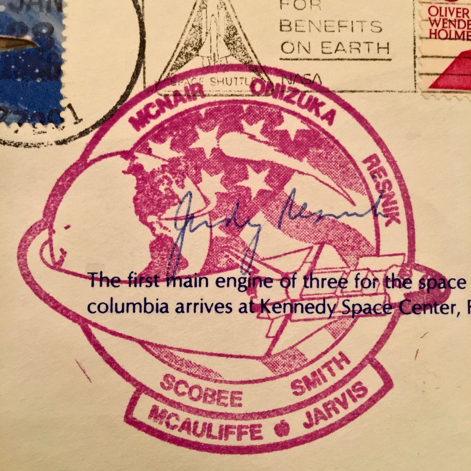 JUDY RESNIK * Scarce Launch Date Autograph CHALLENGER FD Cover Signed * 1/28/86