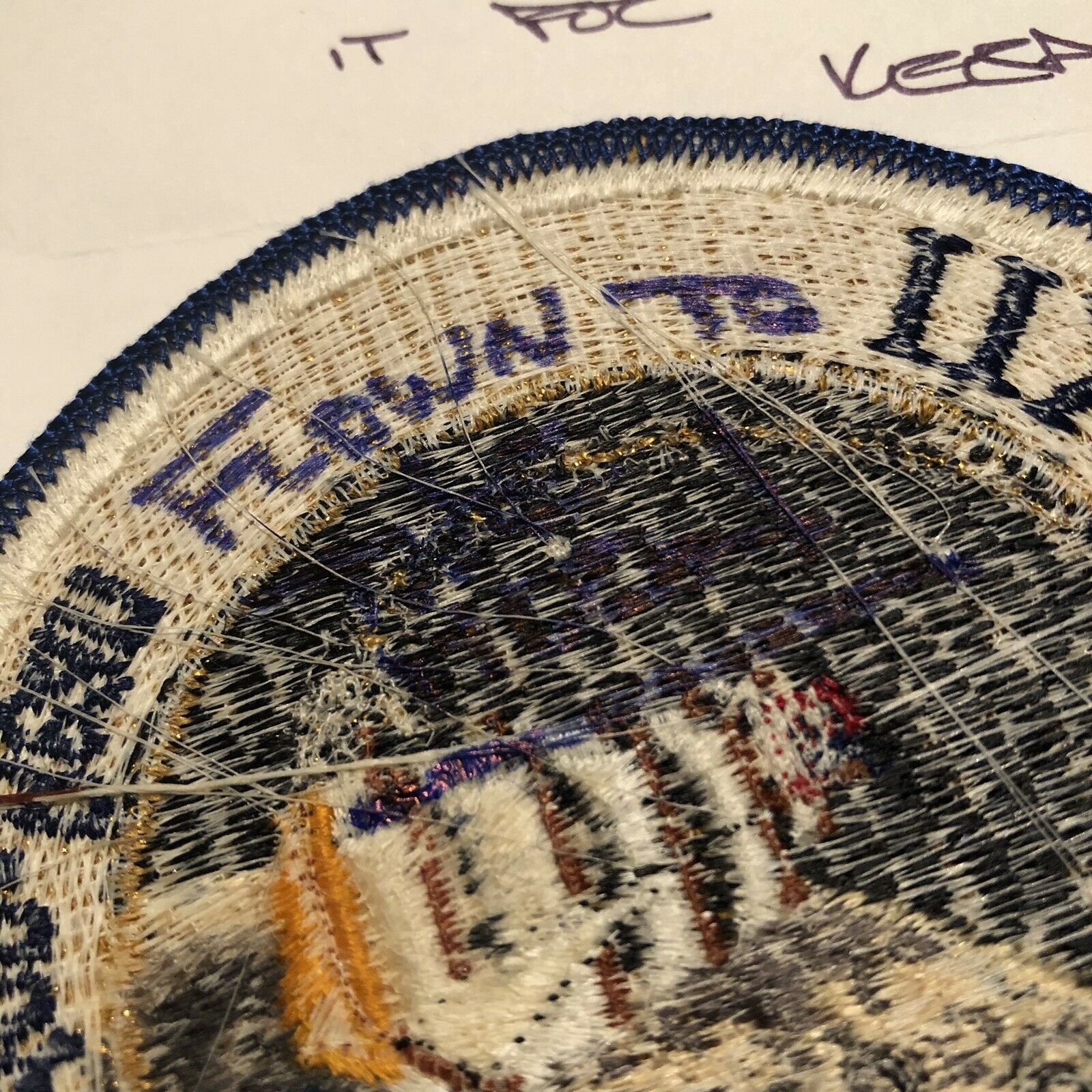 APOLLO 12 * Patch FLOWN TO THE MOON * Alan Bean COA * Hand signed Autograph