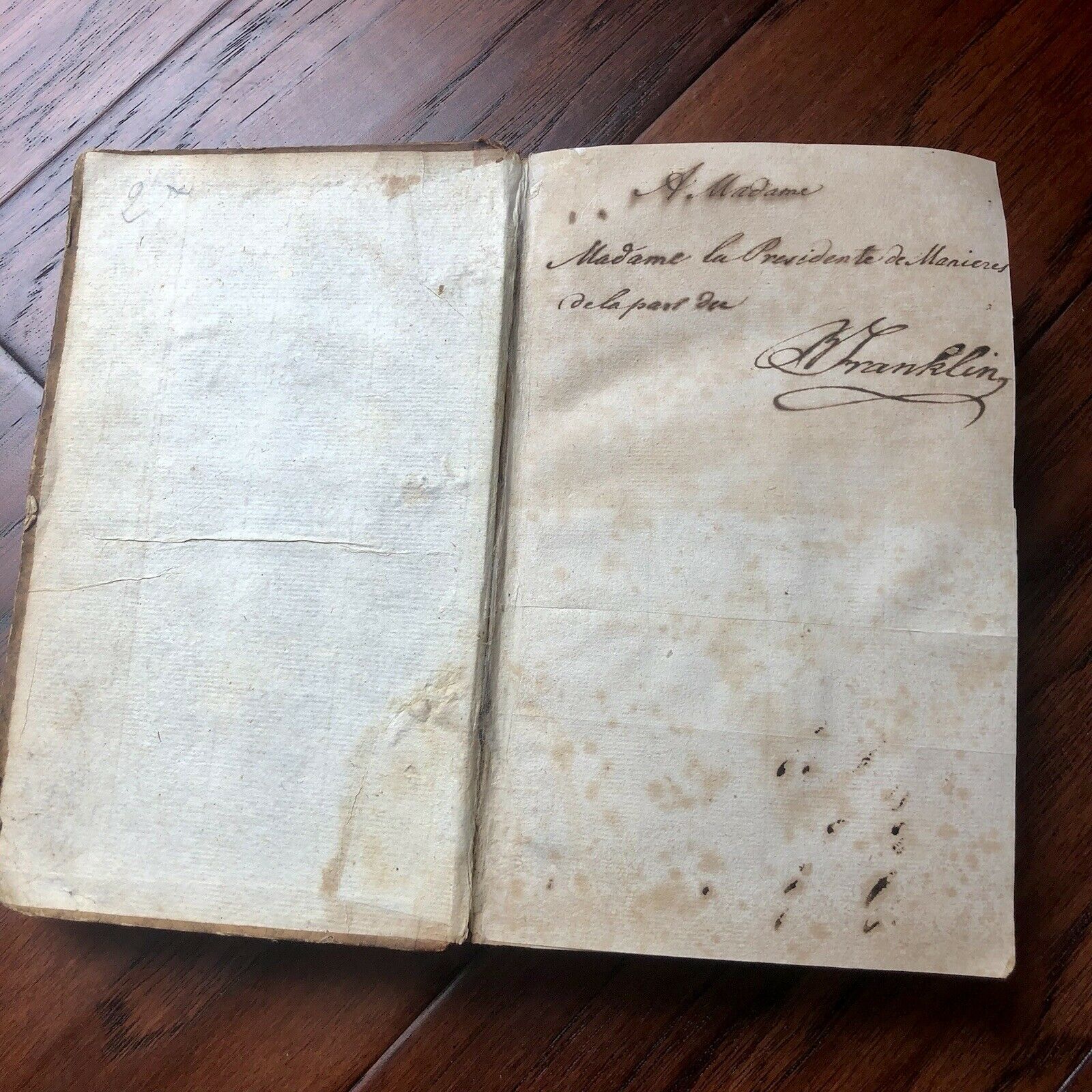 BENJAMIN FRANKLIN * BAS * Signed 1783 Declaration of Independence Book Autograph