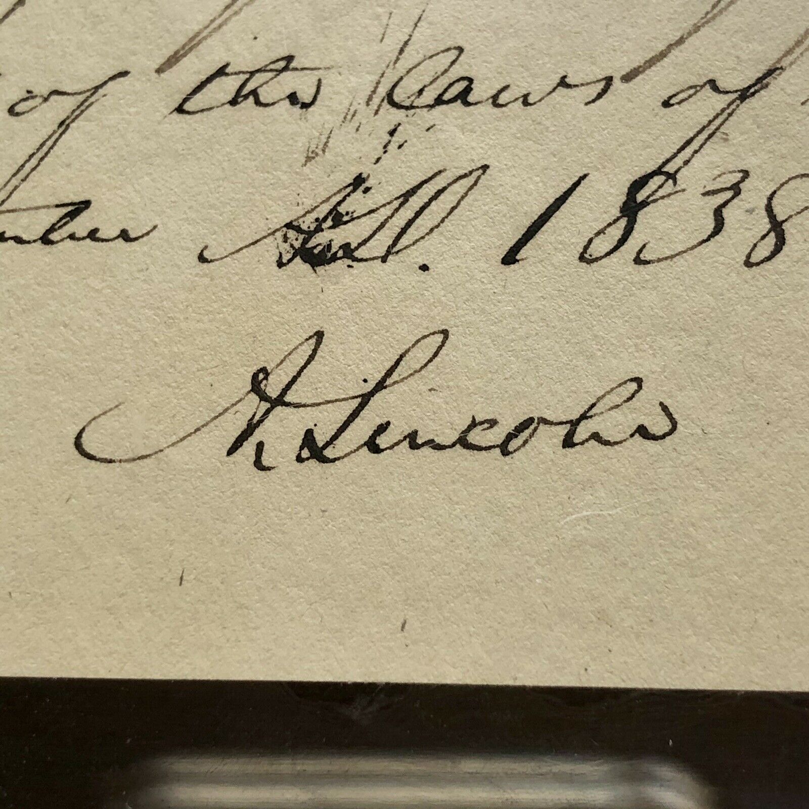 ABRAHAM LINCOLN * PSA/DNA Slabbed * Early Handwritten Autograph Letter Signed *