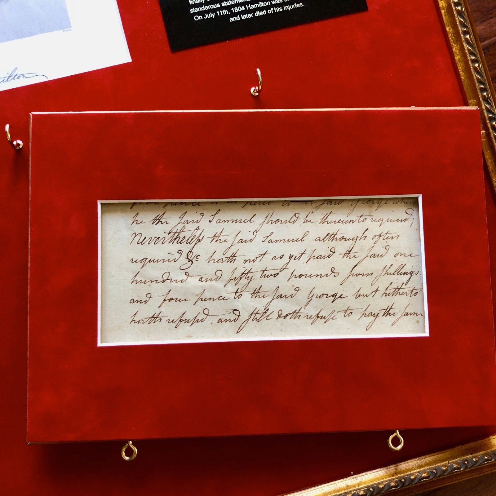 ALEXANDER HAMILTON * AARON BURR * Signed Handwritten Autograph Display * PSA/DNA