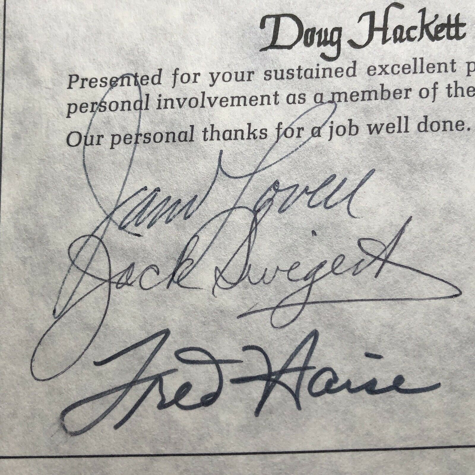 APOLLO 13 * Crew Signed Fabric FLOWN AROUND THE MOON * Autograph Jack Swigert