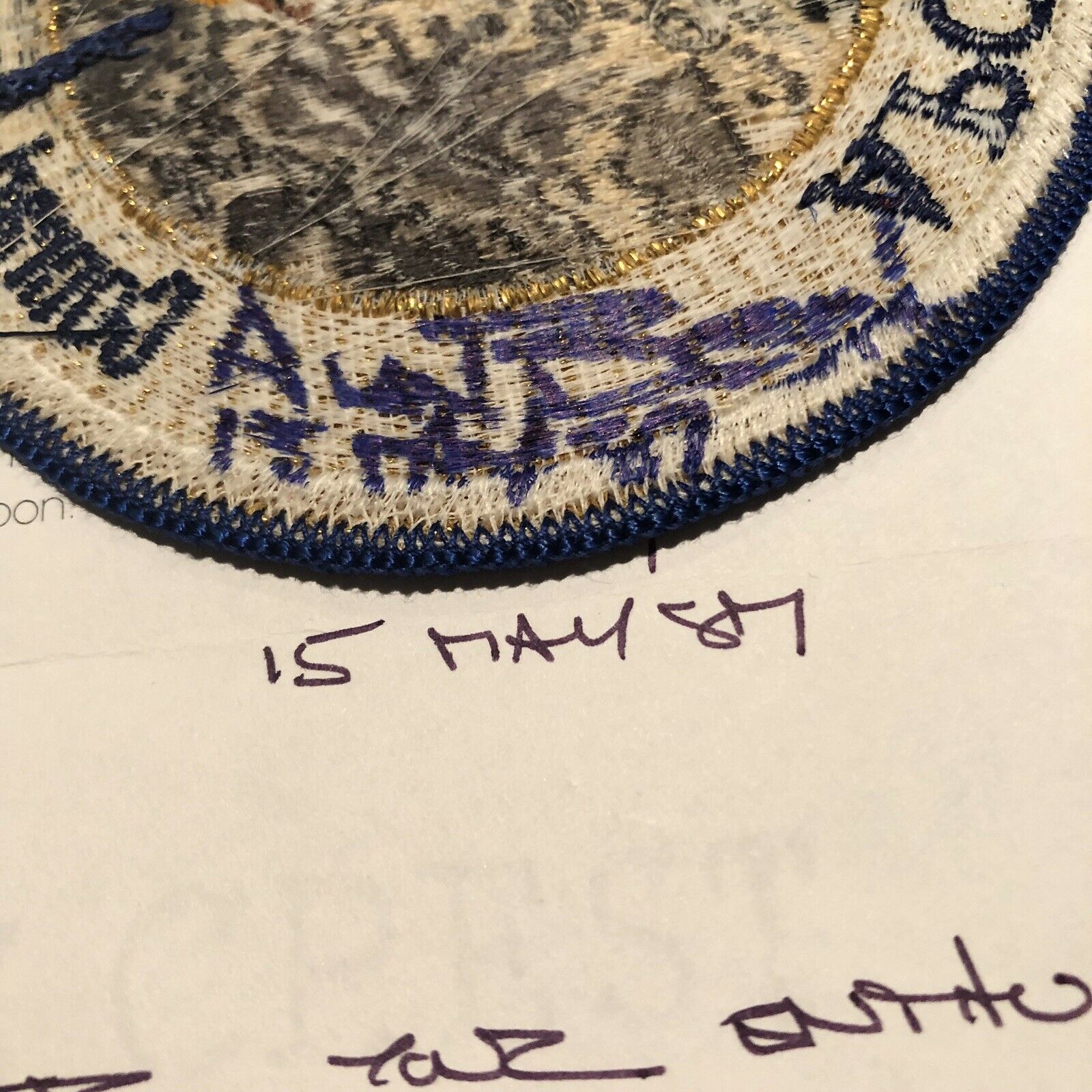 APOLLO 12 * Patch FLOWN TO THE MOON * Alan Bean COA * Hand signed Autograph