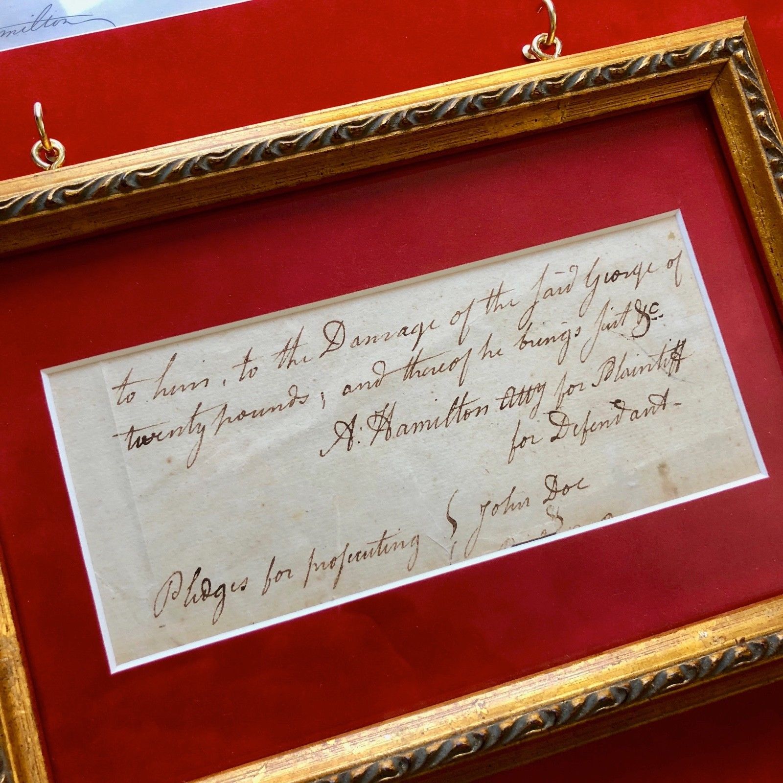 ALEXANDER HAMILTON * AARON BURR * Signed Handwritten Autograph Display * PSA/DNA