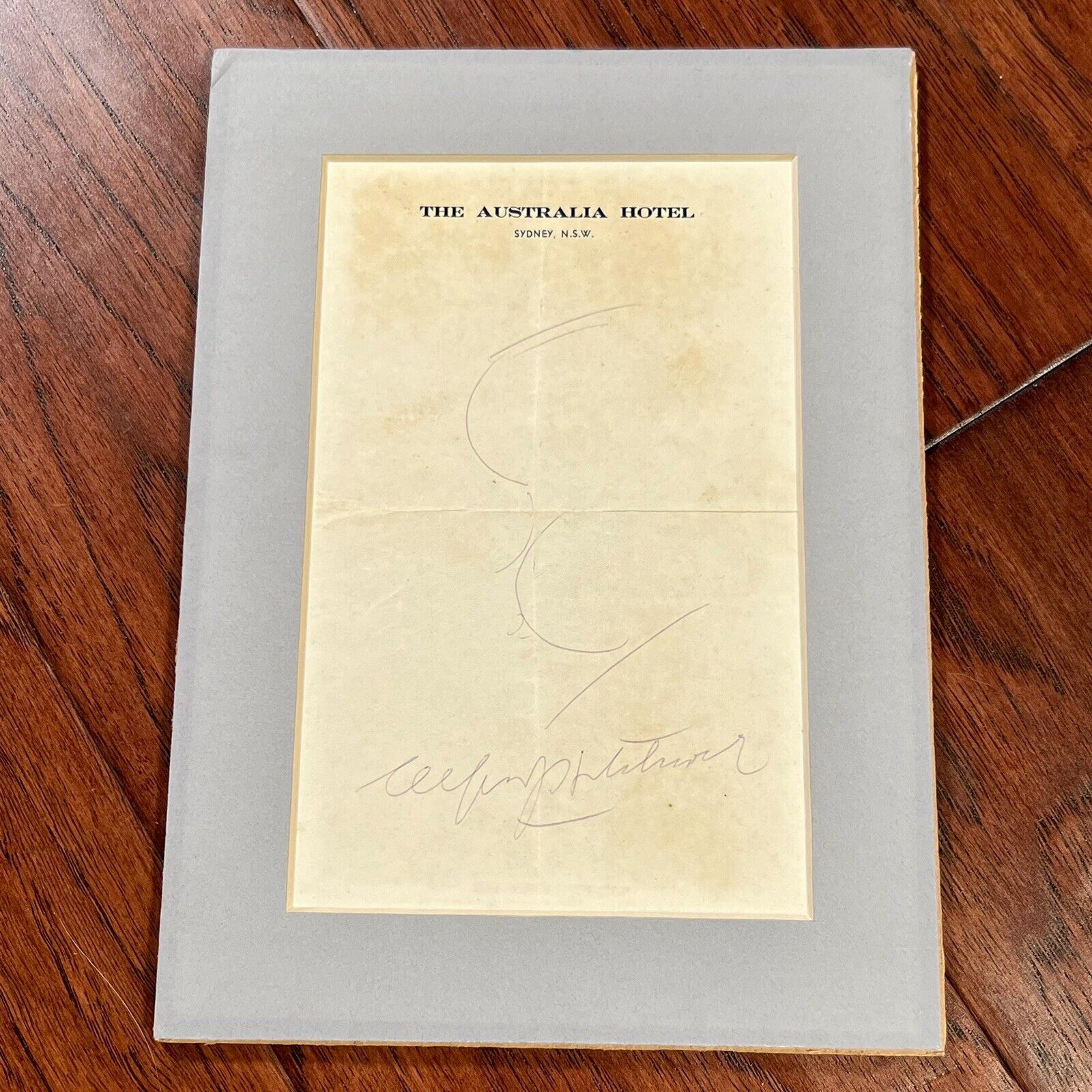 ALFRED HITCHCOCK * Autograph Sketch Signed Self-Portrait Drawing Caricature JSA