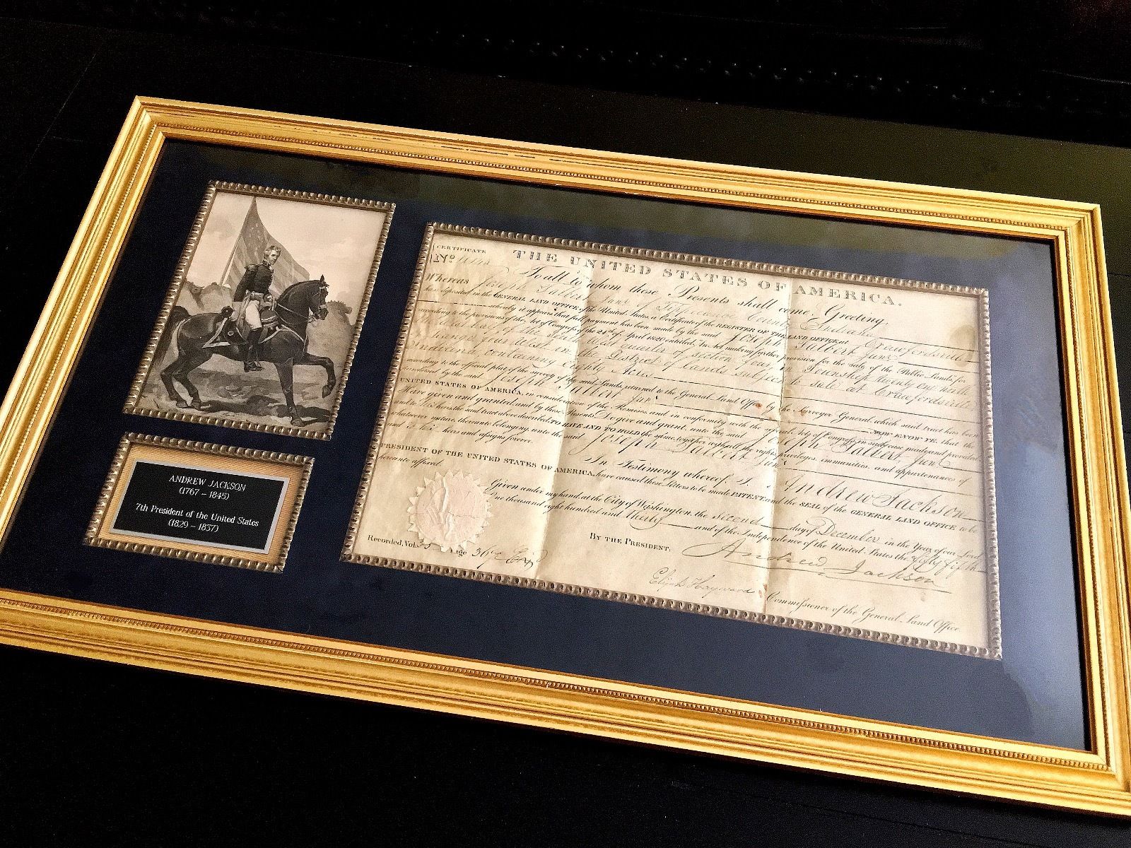 ANDREW JACKSON * AUTOGRAPH 1831 Land Grant SIGNED * As PRESIDENT *