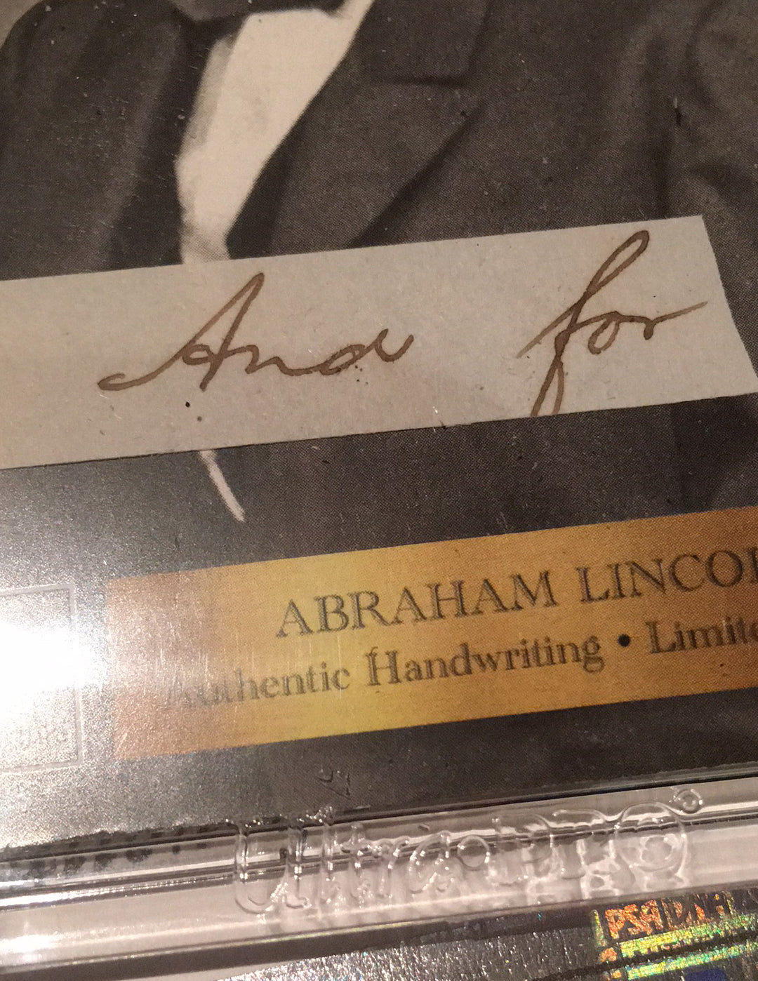 ABRAHAM LINCOLN * PSA/DNA * Cut Words "And For"