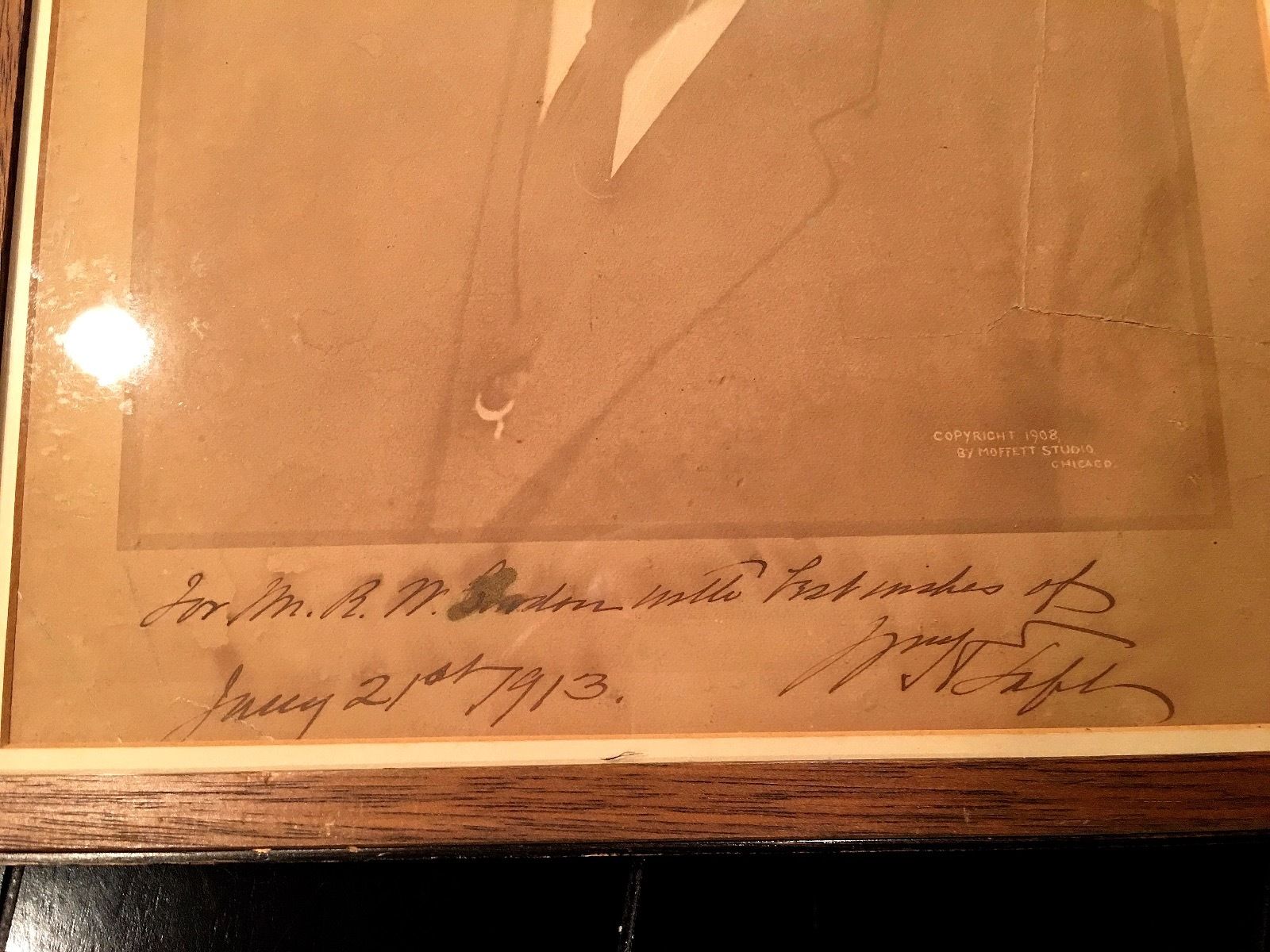 WILLIAM HOWARD TAFT inscribed 1913 AUTOGRAPH photo signed AS PRESIDENT