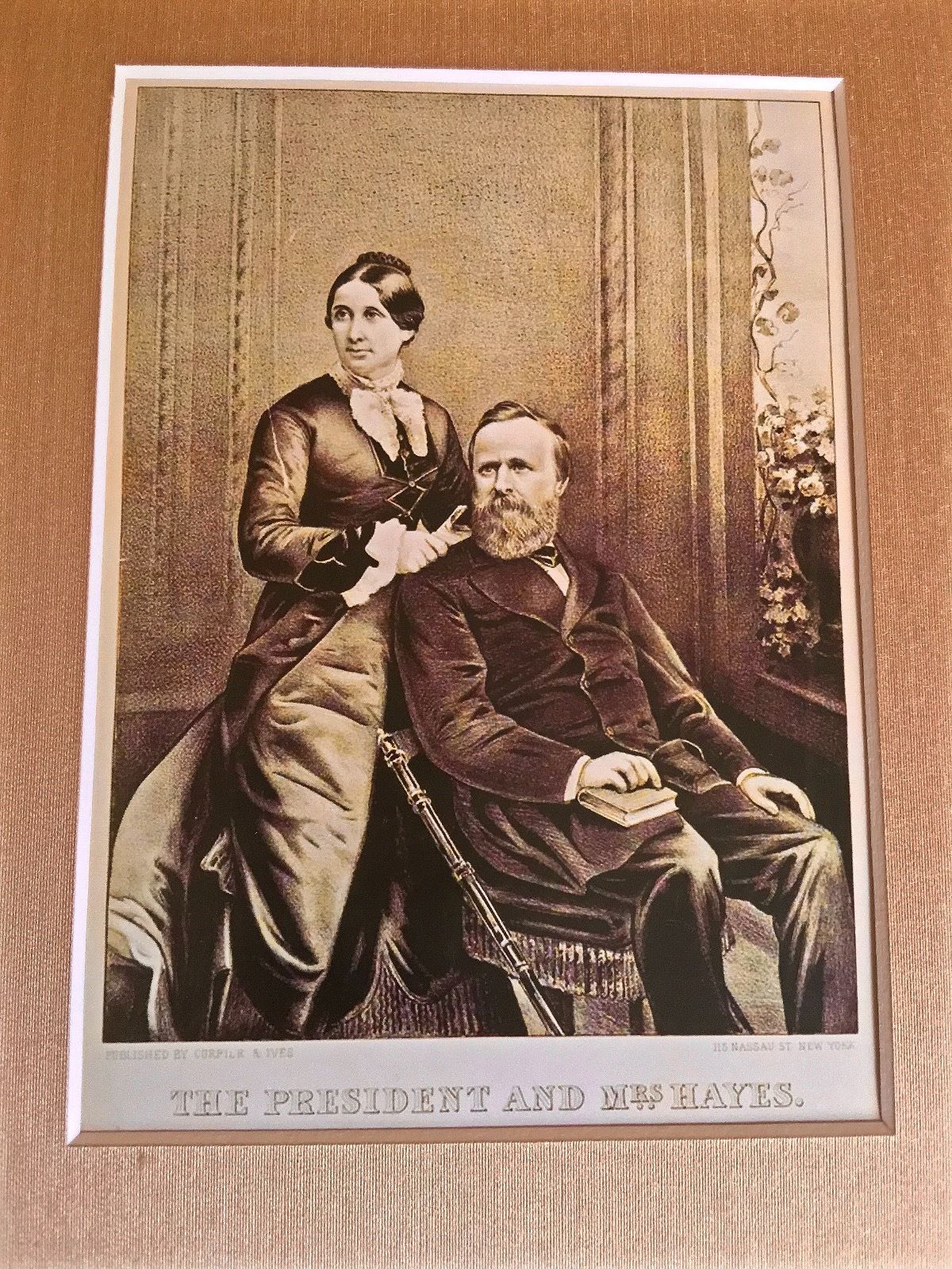 President RUTHERFORD B. HAYES and LUCY WEBB HAYES Autograph Duo Signed