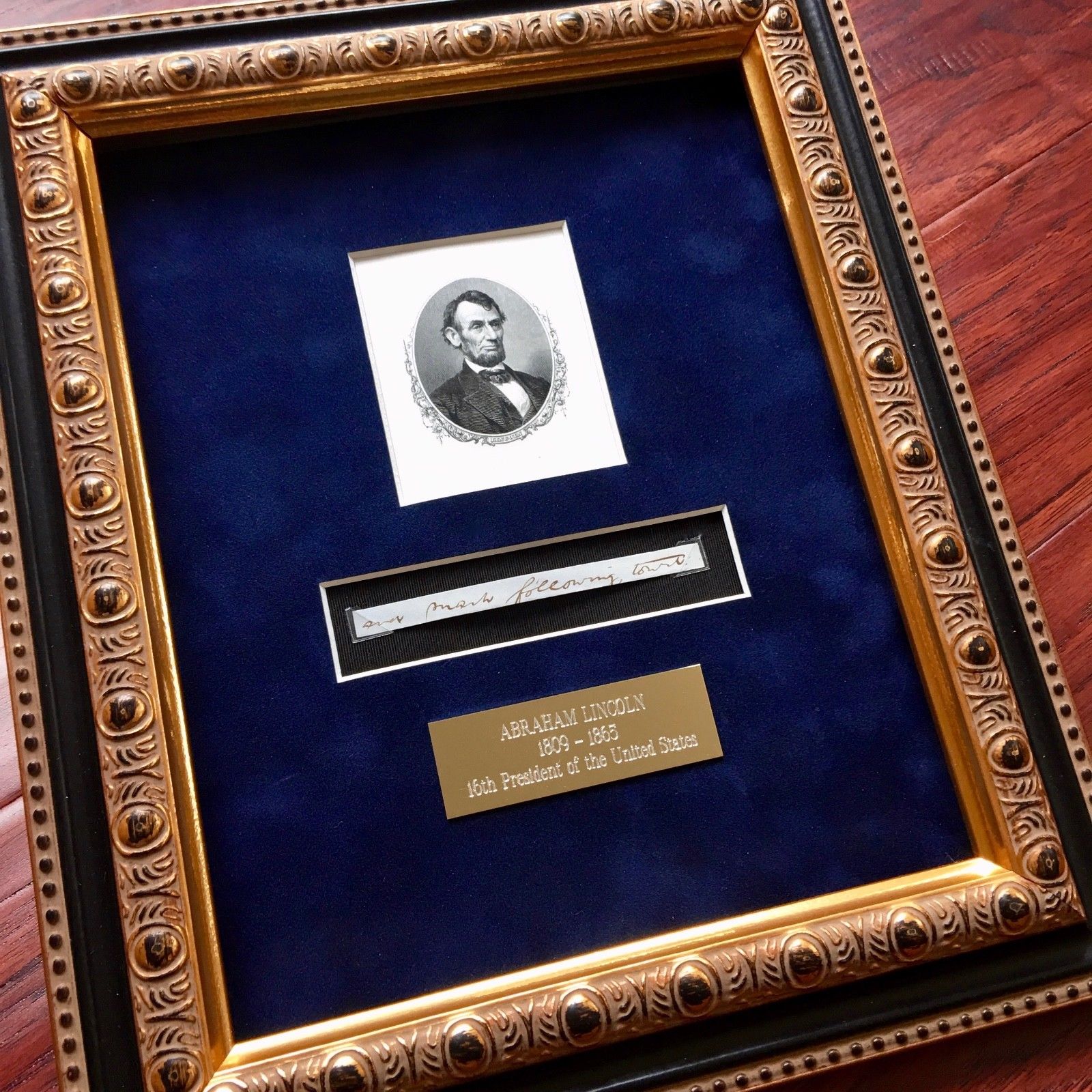 ABRAHAM LINCOLN * PSA/DNA * 4 Handwritten Cut Words *