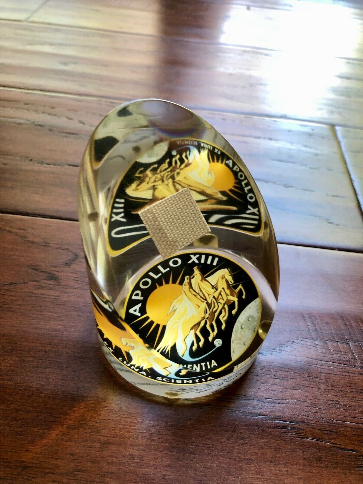 APOLLO 13 * Fred Haise Signed & Certified Fabric FLOWN AROUND THE MOON *