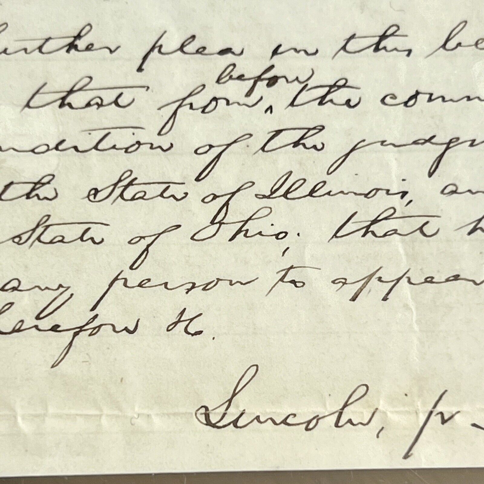 ABRAHAM LINCOLN * PSA/DNA Slab * Autograph Lengthy Handwritten Plea Signed