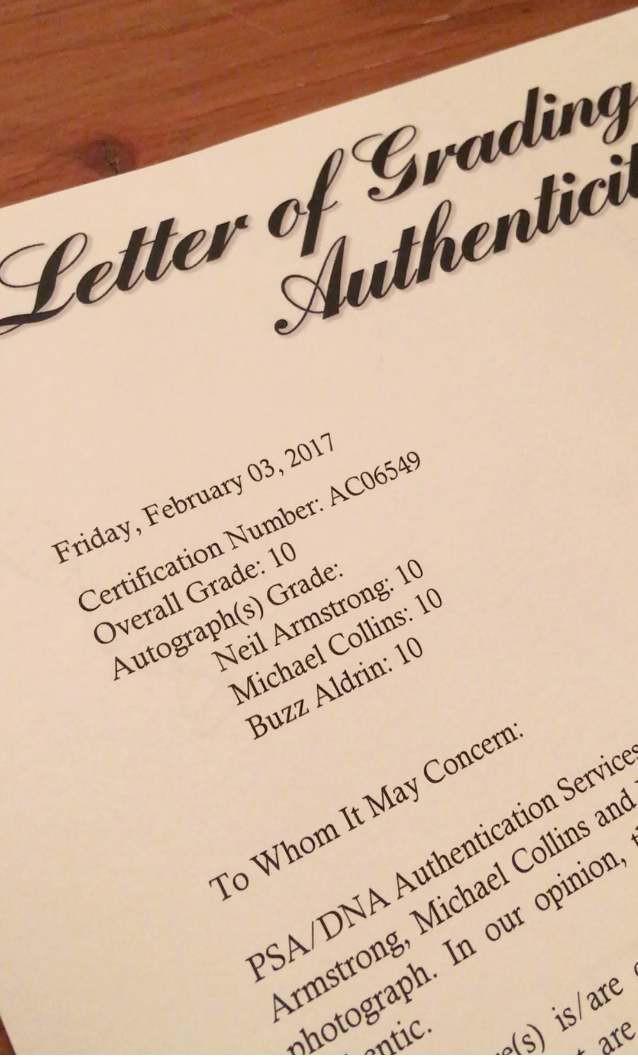 APOLLO 11 CREW SIGNED * PSA/DNA GEM 10/10 UNINSCRIBED autograph NASA LITHOGRAPH